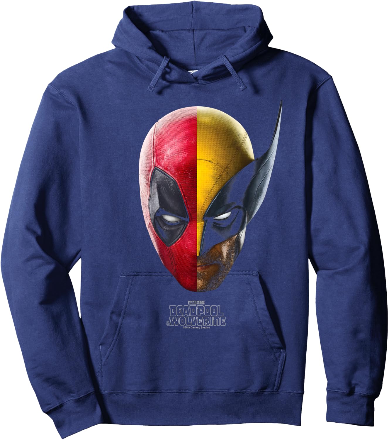 Marvel Deadpool & Wolverine Portrait , Black, S Hoodie - Hoodie | Navy