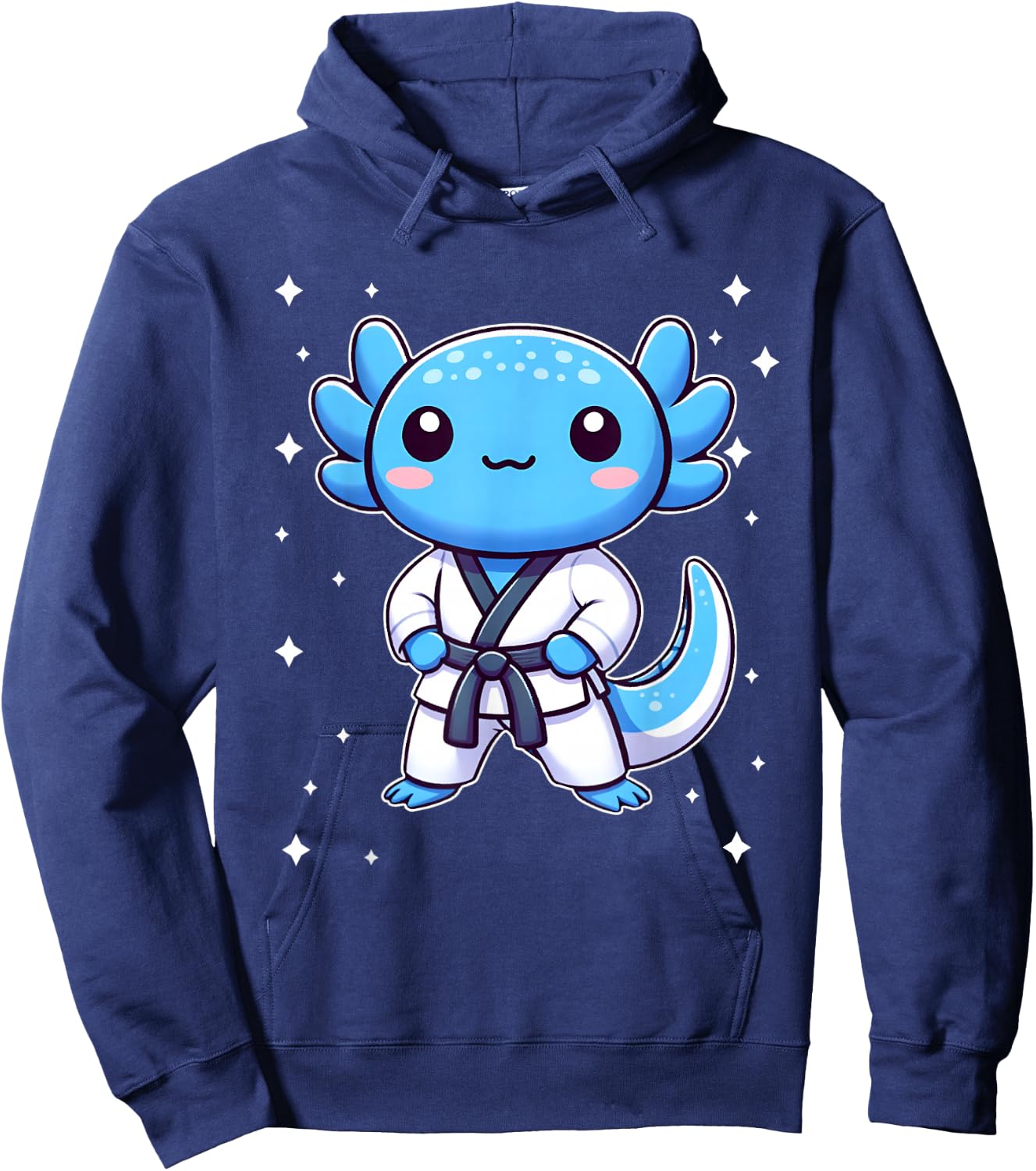 Cute kawaii karate axolotl Martial Arts Hoodie - Hoodie | Navy