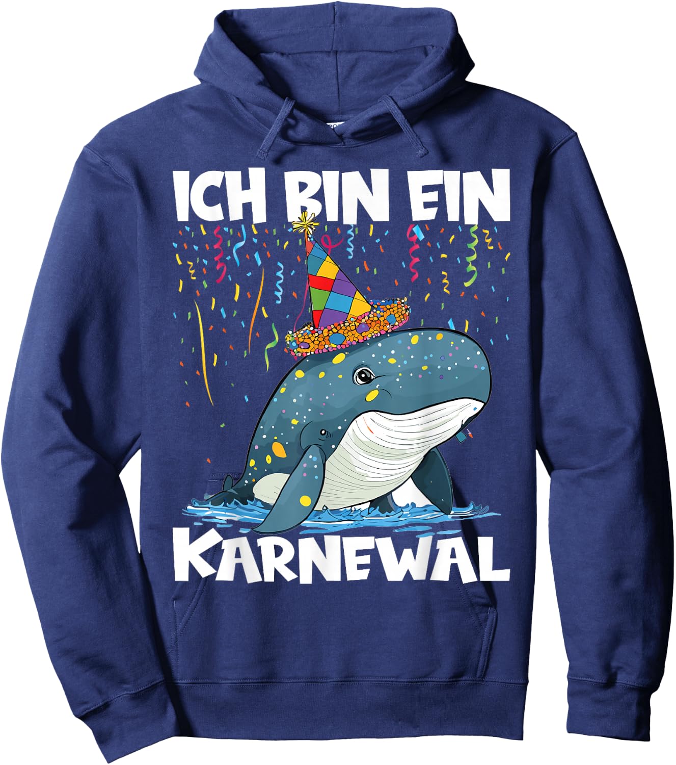 with German Text "Ich Bin Ein Karnewal" Hoodie - Hoodie | Navy