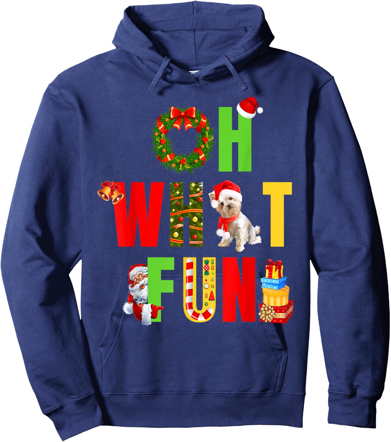 Oh What Fun Christmas Hoodie - Hoodie | Navy