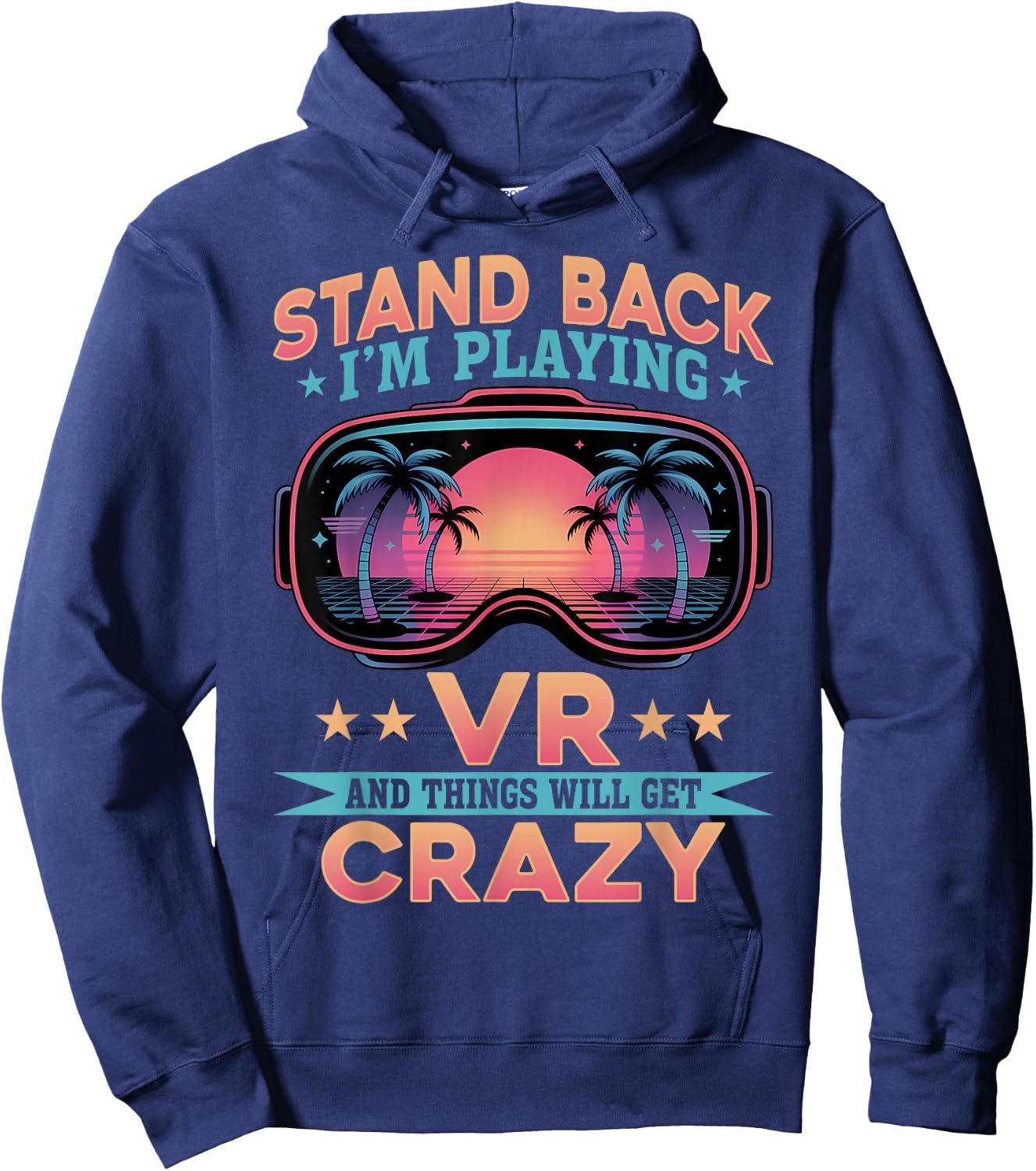 Gaming Funny VR Gamer Hoodie - Hoodie | Navy