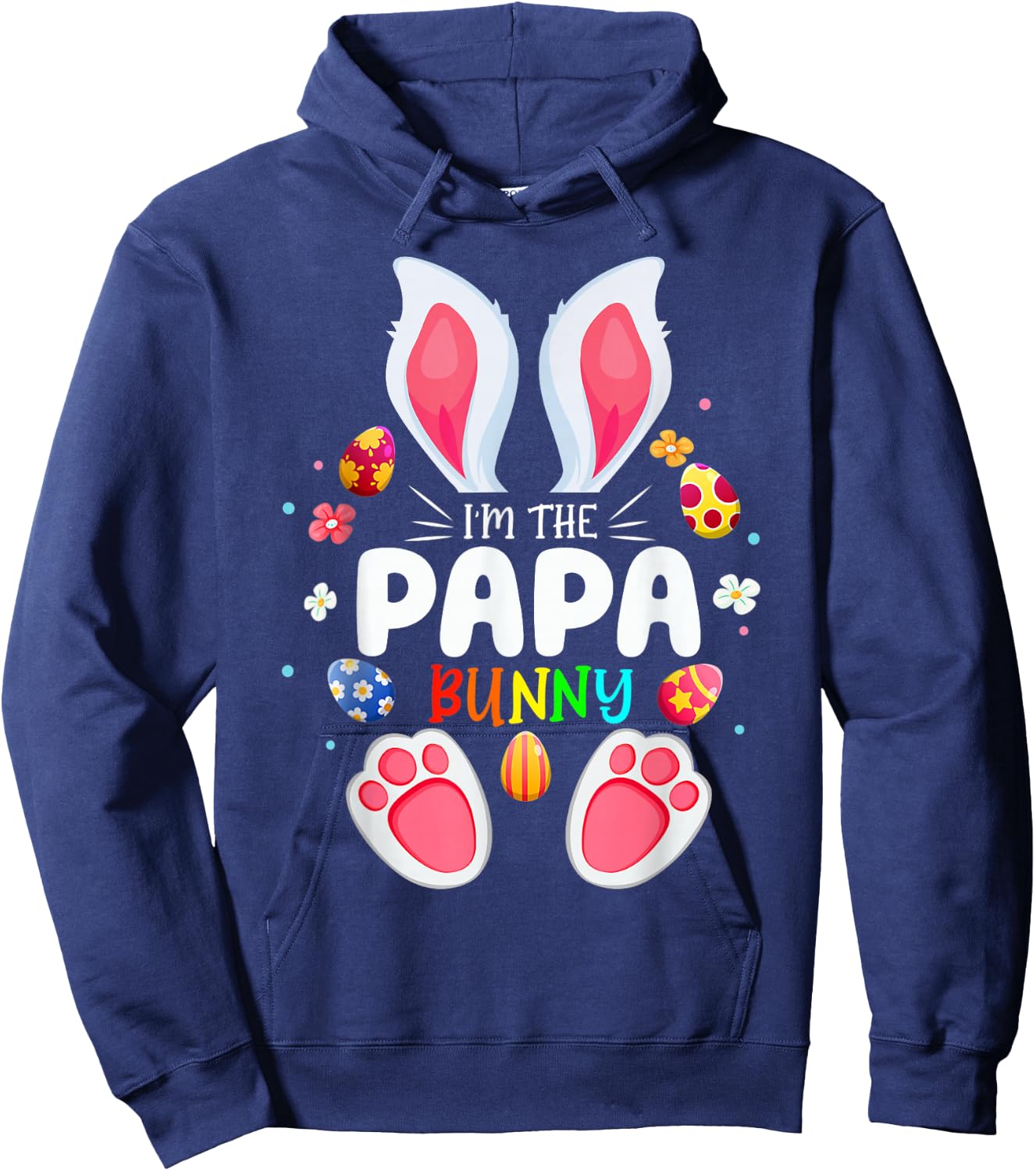 I'm The Papa Bunny Matching Family Easter Party Hoodie - Hoodie | Navy