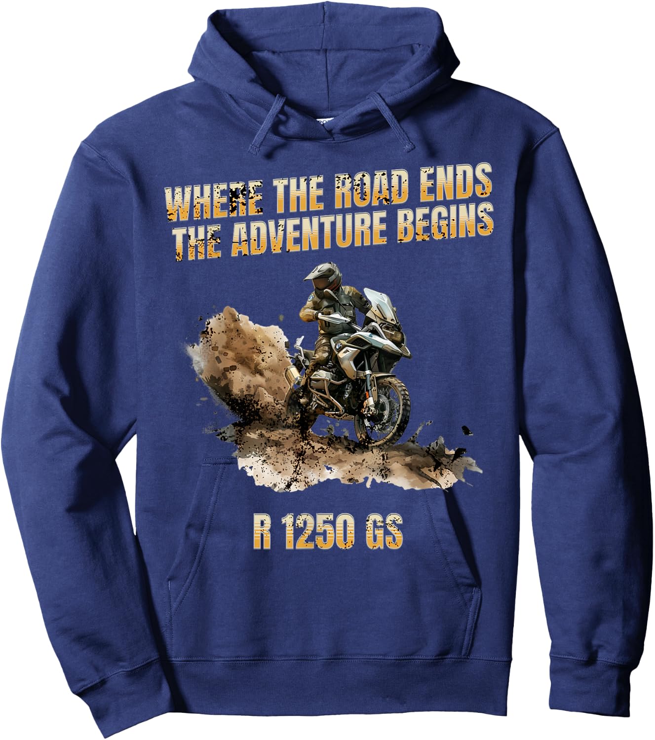 R 1250 GS Adventure Moto , Black, S Hoodie - Hoodie | Navy