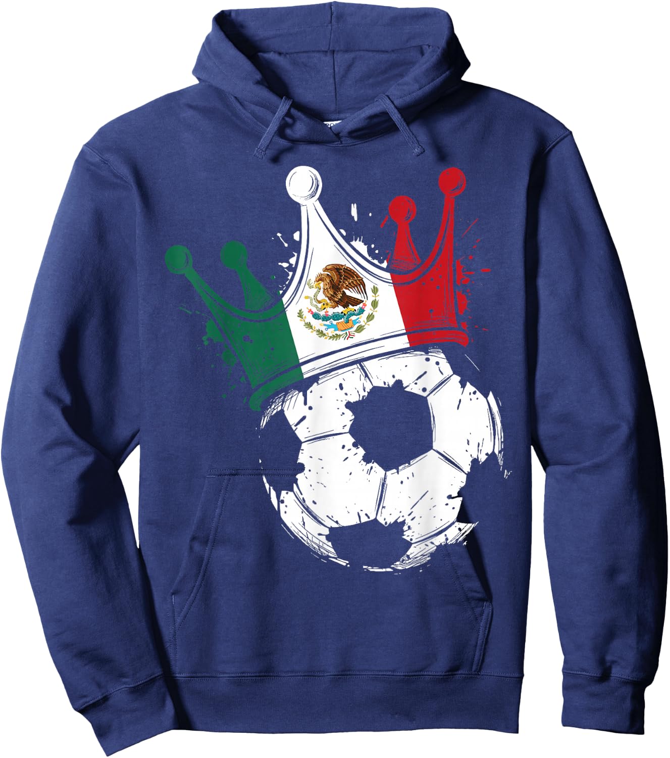 Mexican Flag Novelty Mexico Hoodie - Hoodie | Navy