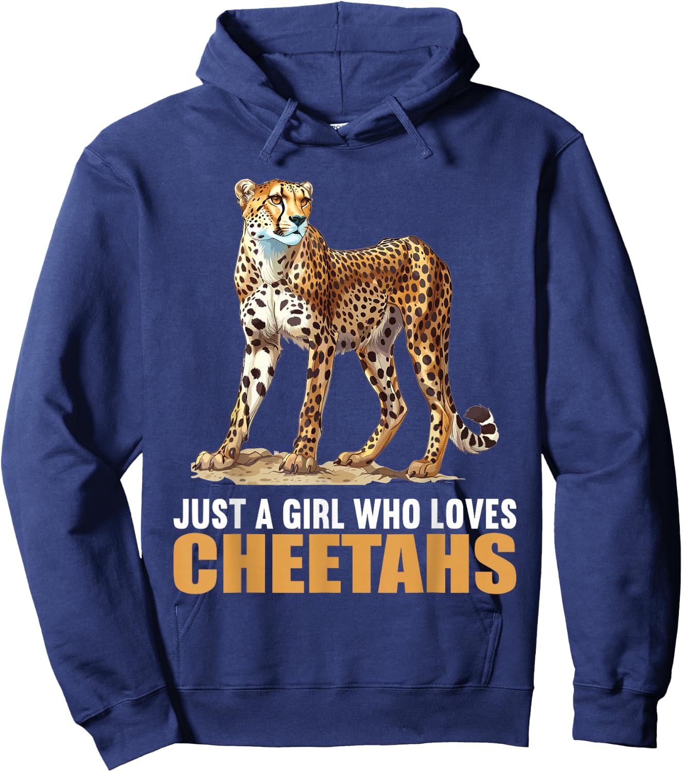 Just a Girl who loves Cheetahs Cheetah Hoodie - Hoodie | Navy