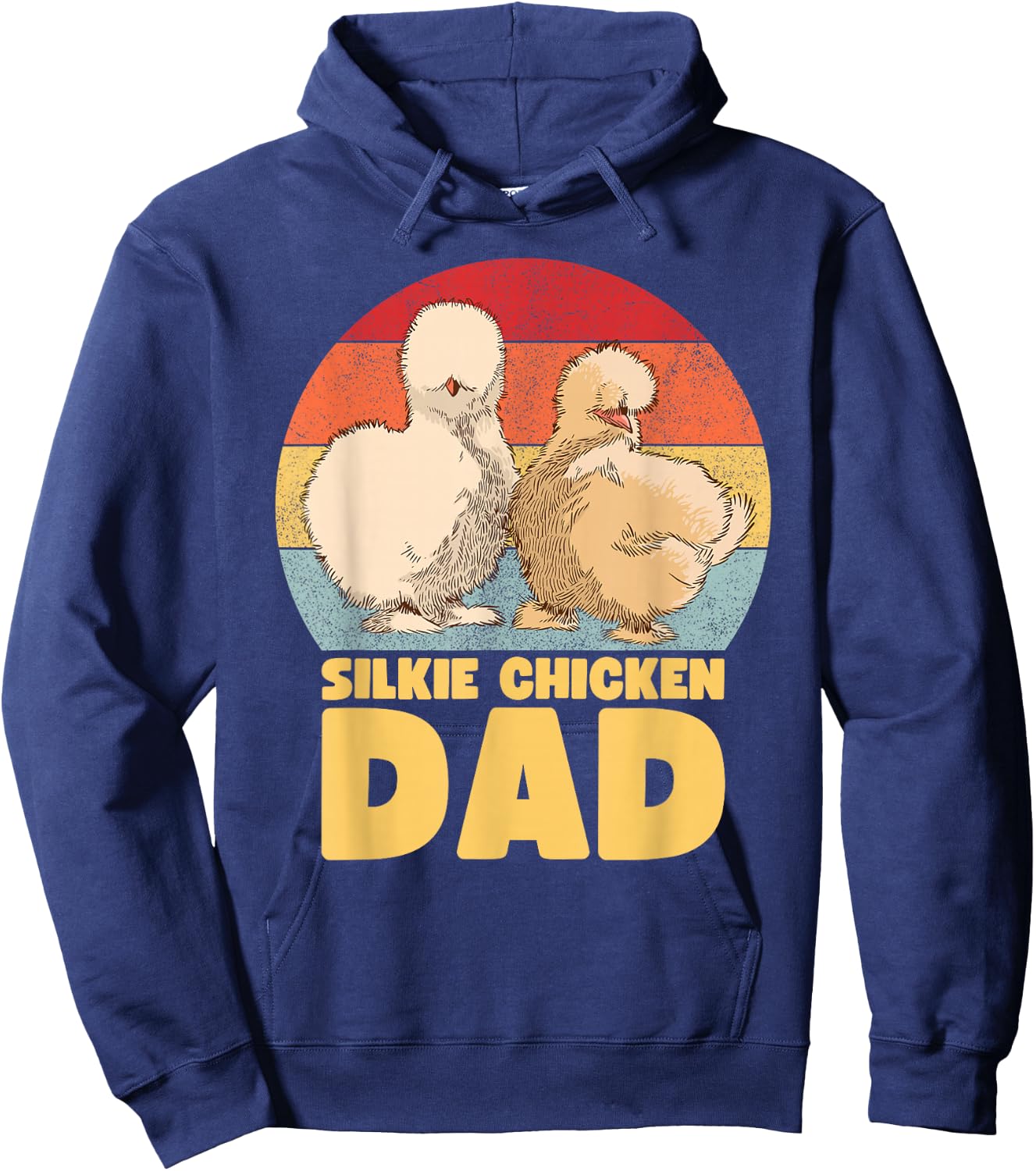 Silkie Chicken Dad Hoodie - Hoodie | Navy