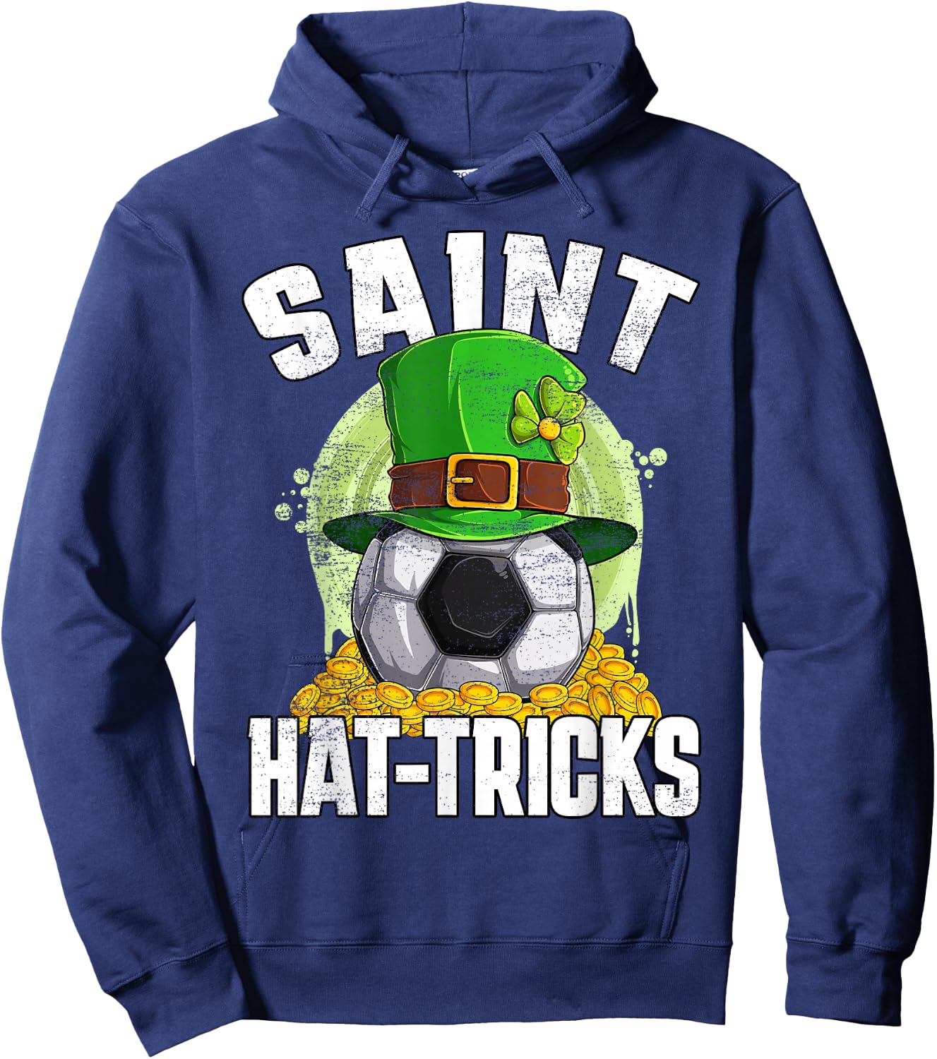 Soccer St. Patricks Day Soccer Player Hoodie - Hoodie | Navy