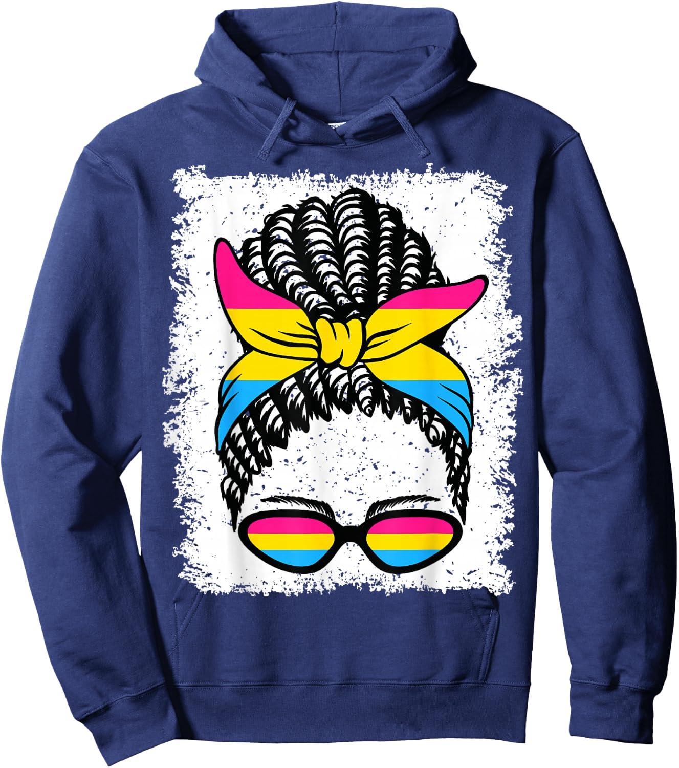 Pansexual Flag Black Girl Hoodie - Hoodie | Navy