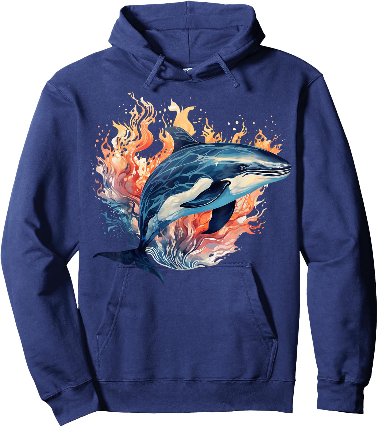 Whale Tie Dye Hoodie - Hoodie | Navy