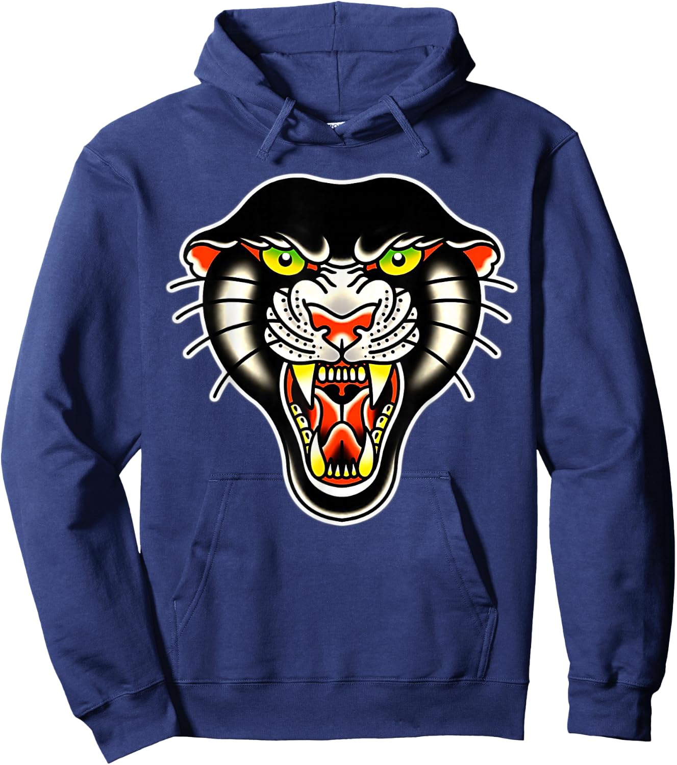 Panther Head Traditional Tattoo Flash Hoodie - Hoodie | Navy