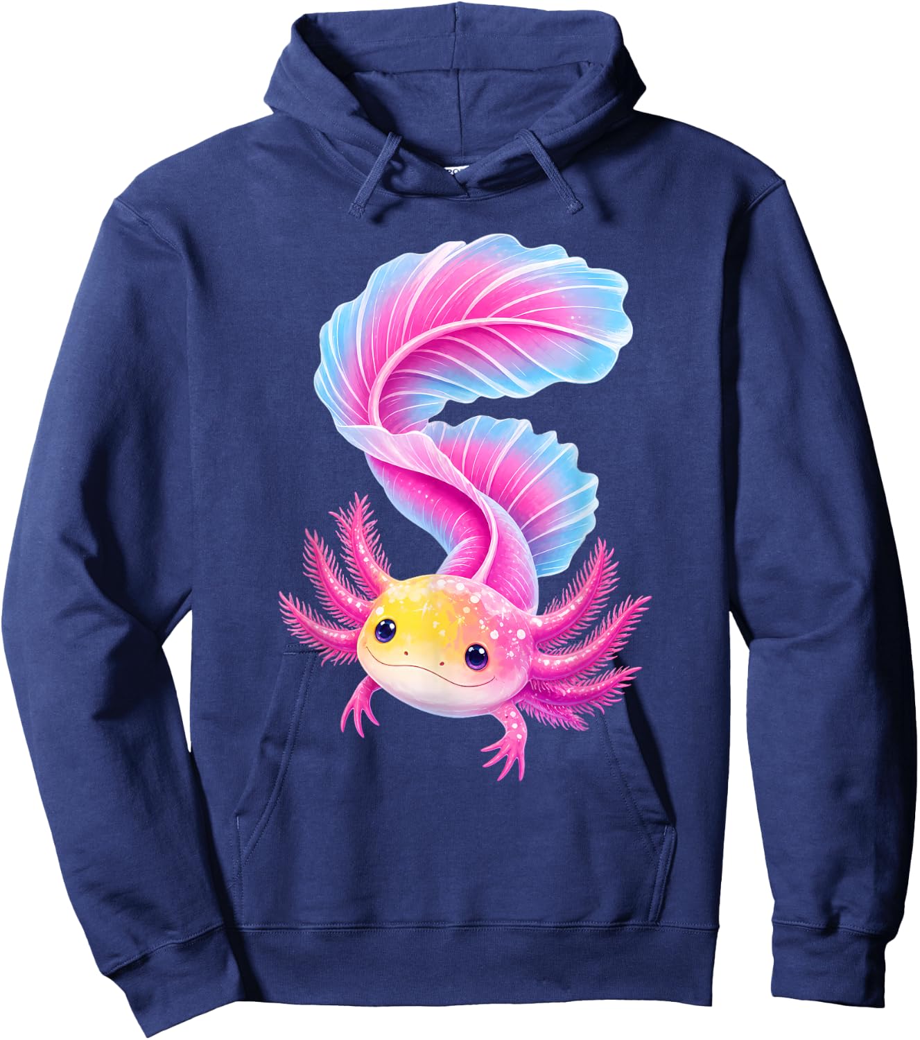 Kawaii Axolotl Graphic Lovers Men Women Kids Hoodie - Hoodie | Navy