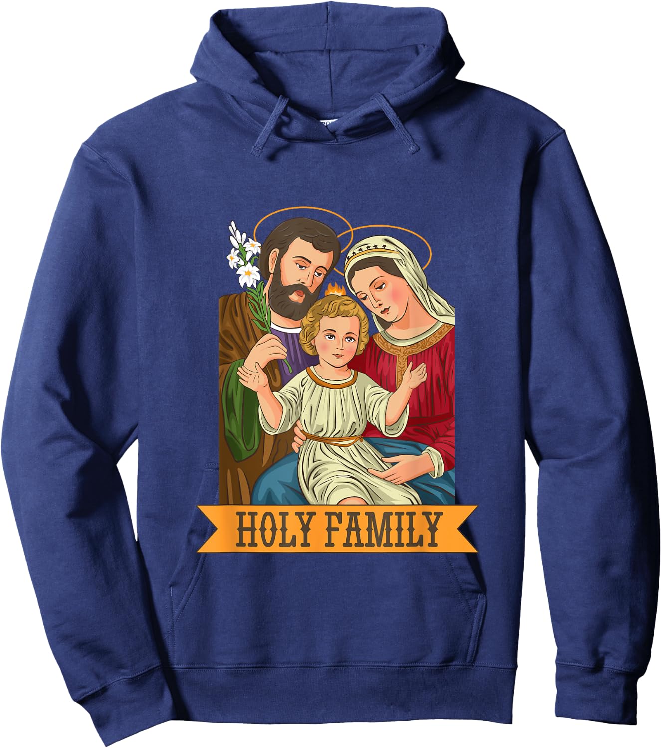 Jesus, Virgin Mary and St Joseph Hoodie - Hoodie | Navy