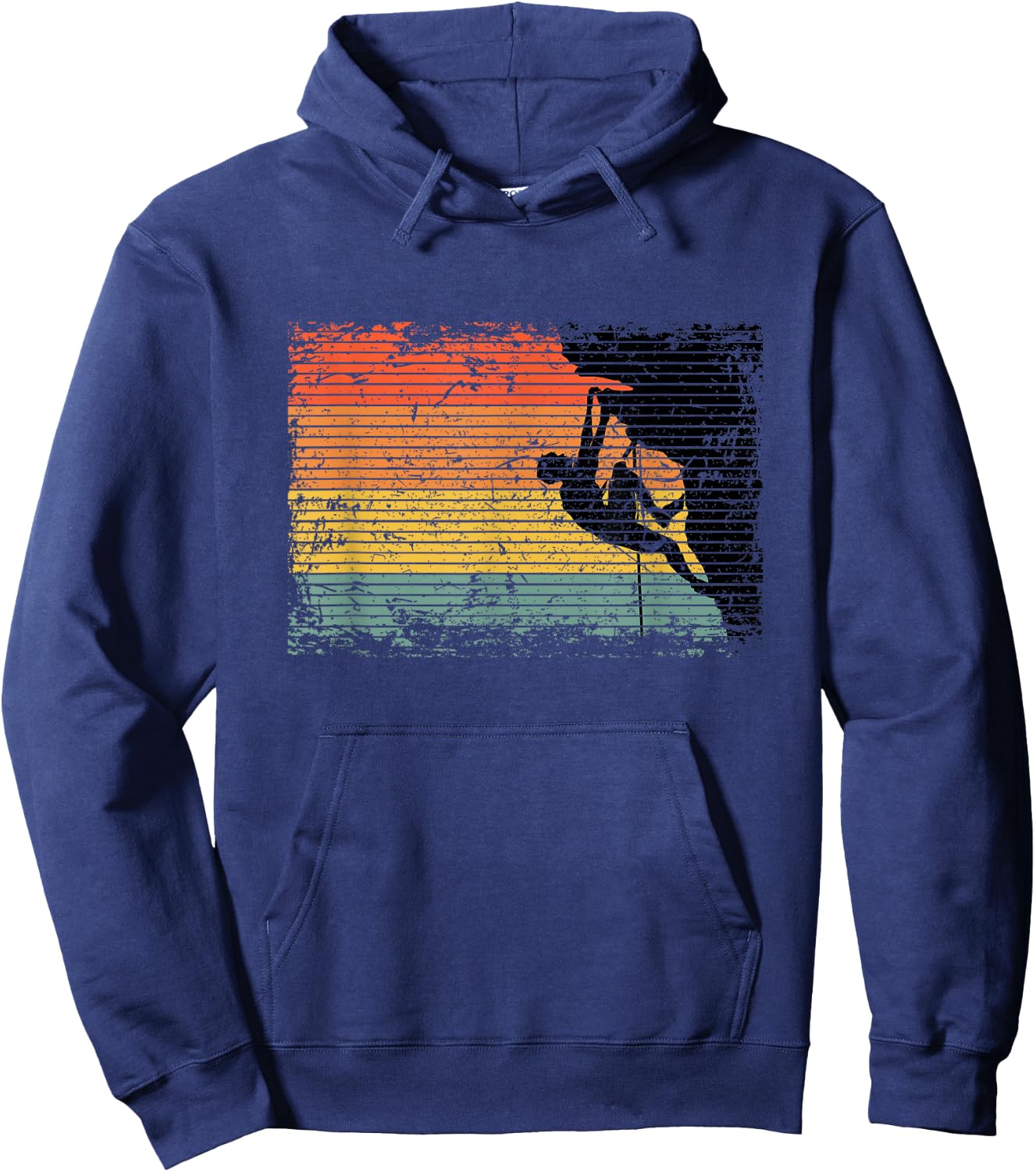 Vintage Rock Climbing Bouldering Hoodie - Hoodie | Navy