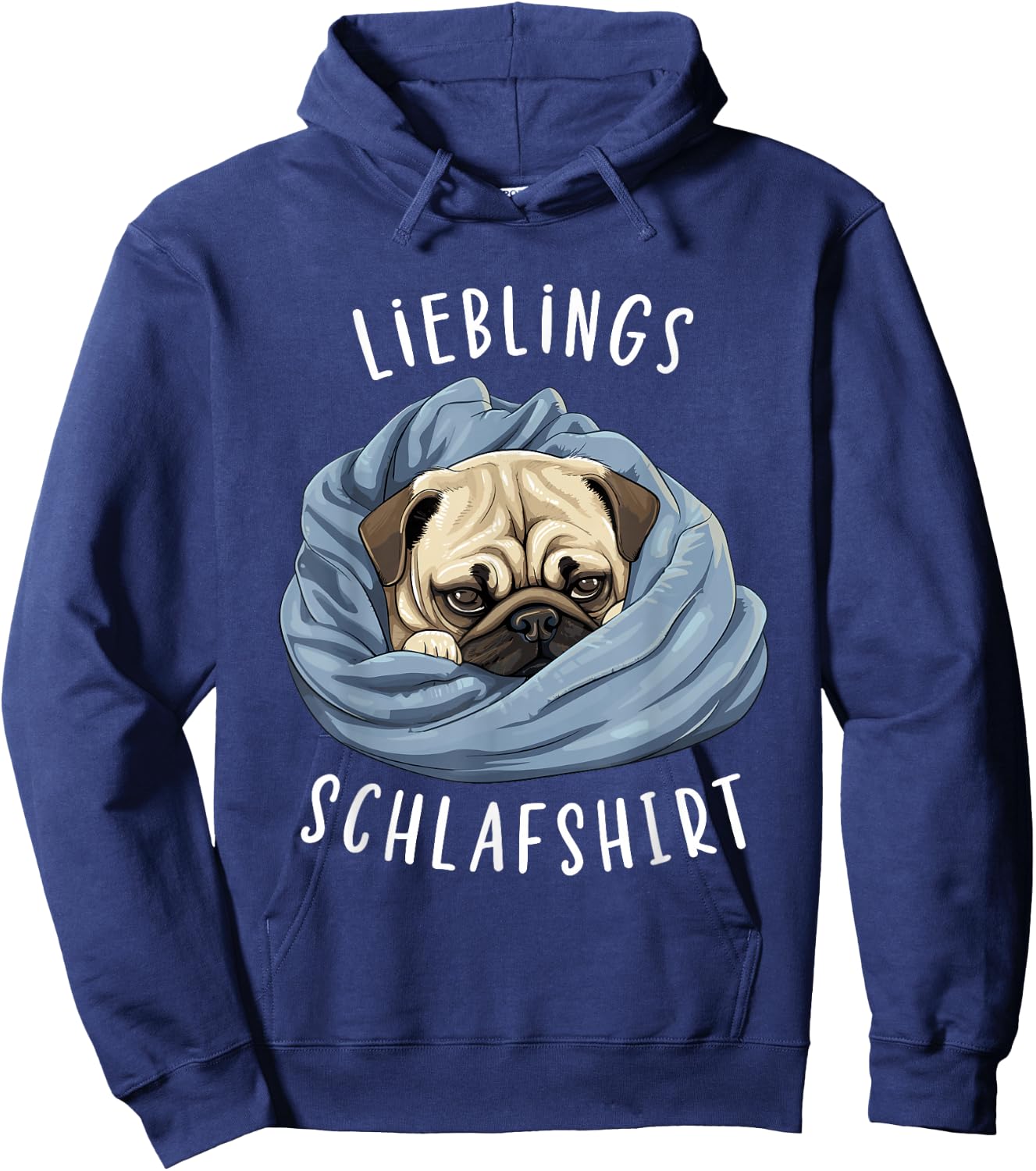 Hund Offizielles Lieblings Schlafshirt Mops Hoodie - Hoodie | Navy