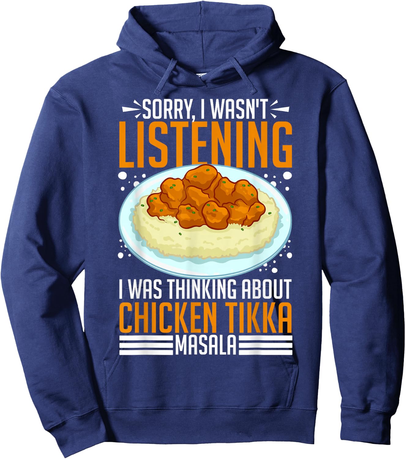 Chicken Tikka Masala Food Indian Recipe Hoodie - Hoodie | Navy