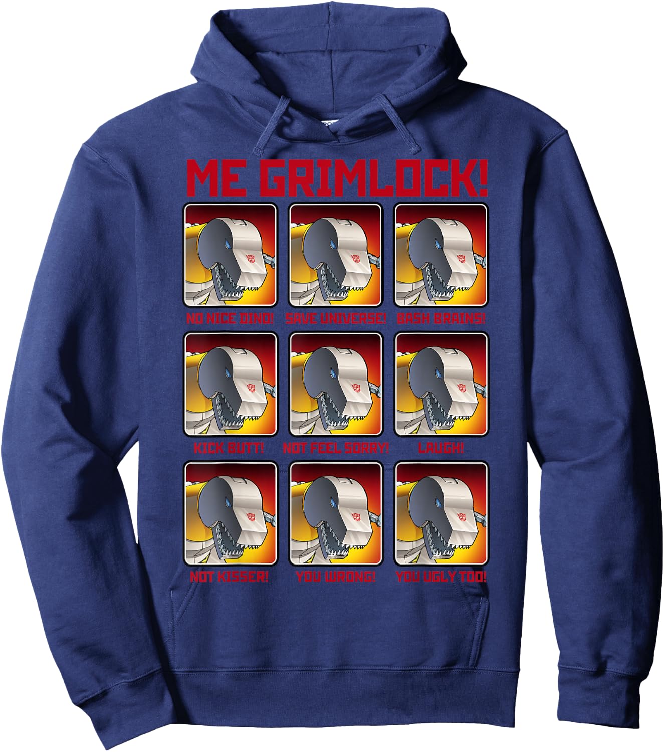 Transformers Me Grimlock Emotions Hoodie - Hoodie | Navy