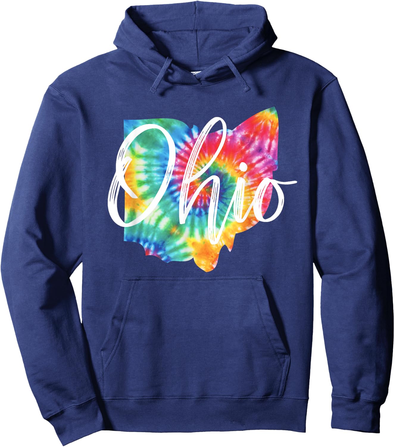 Ohio Tie Dye Vintage Inspired Classic Hoodie - Hoodie | Navy