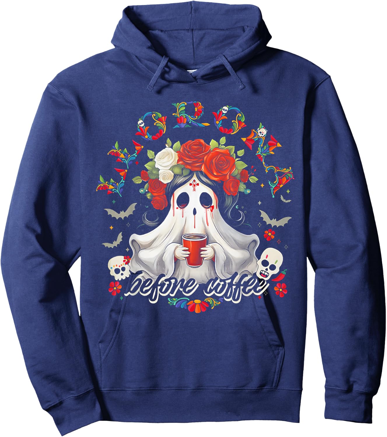 Llorona Before Coffee Hoodie - Hoodie | Navy