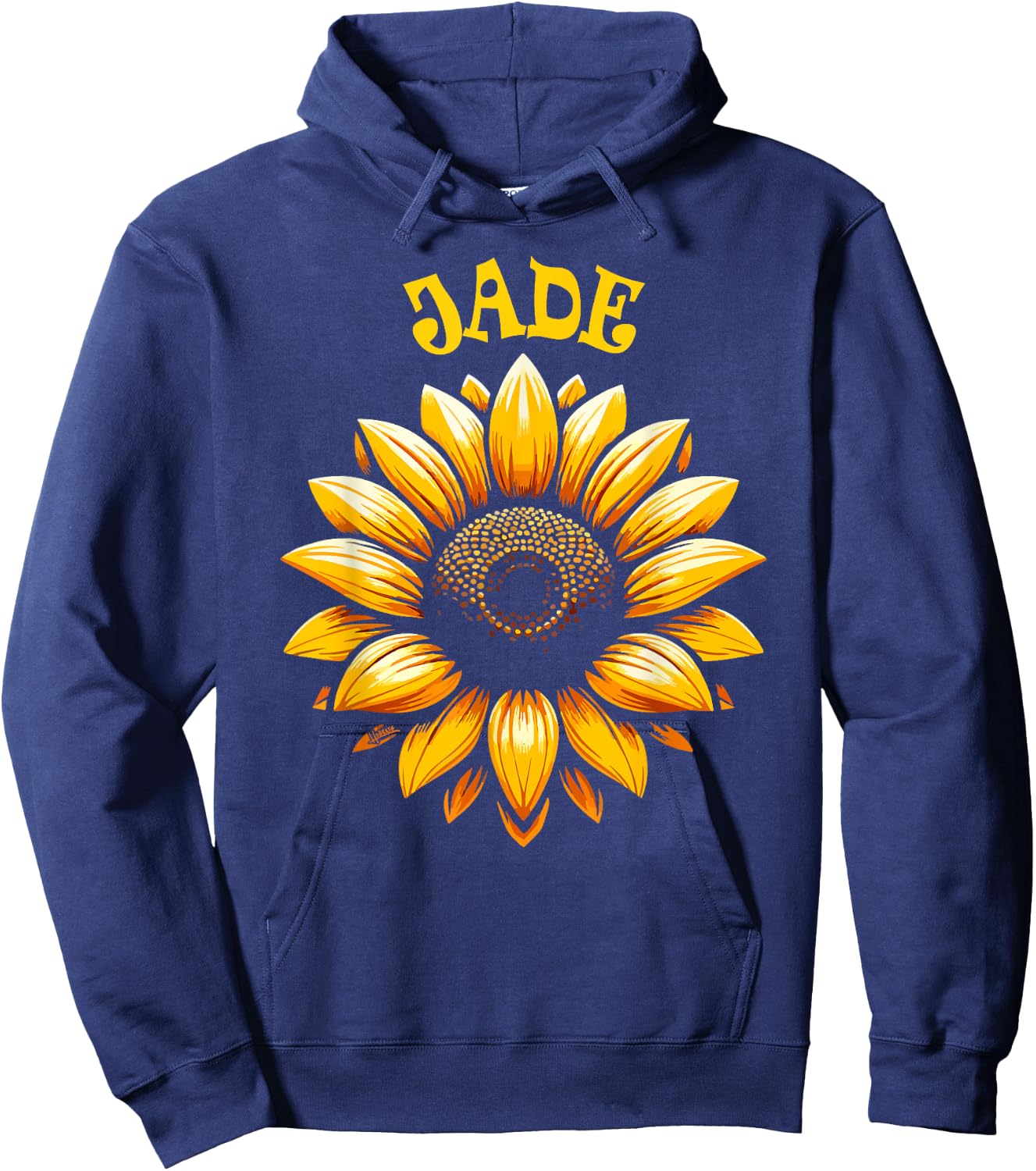 Jade Sunflower Design for Girls Name Jade Hoodie - Hoodie | Navy