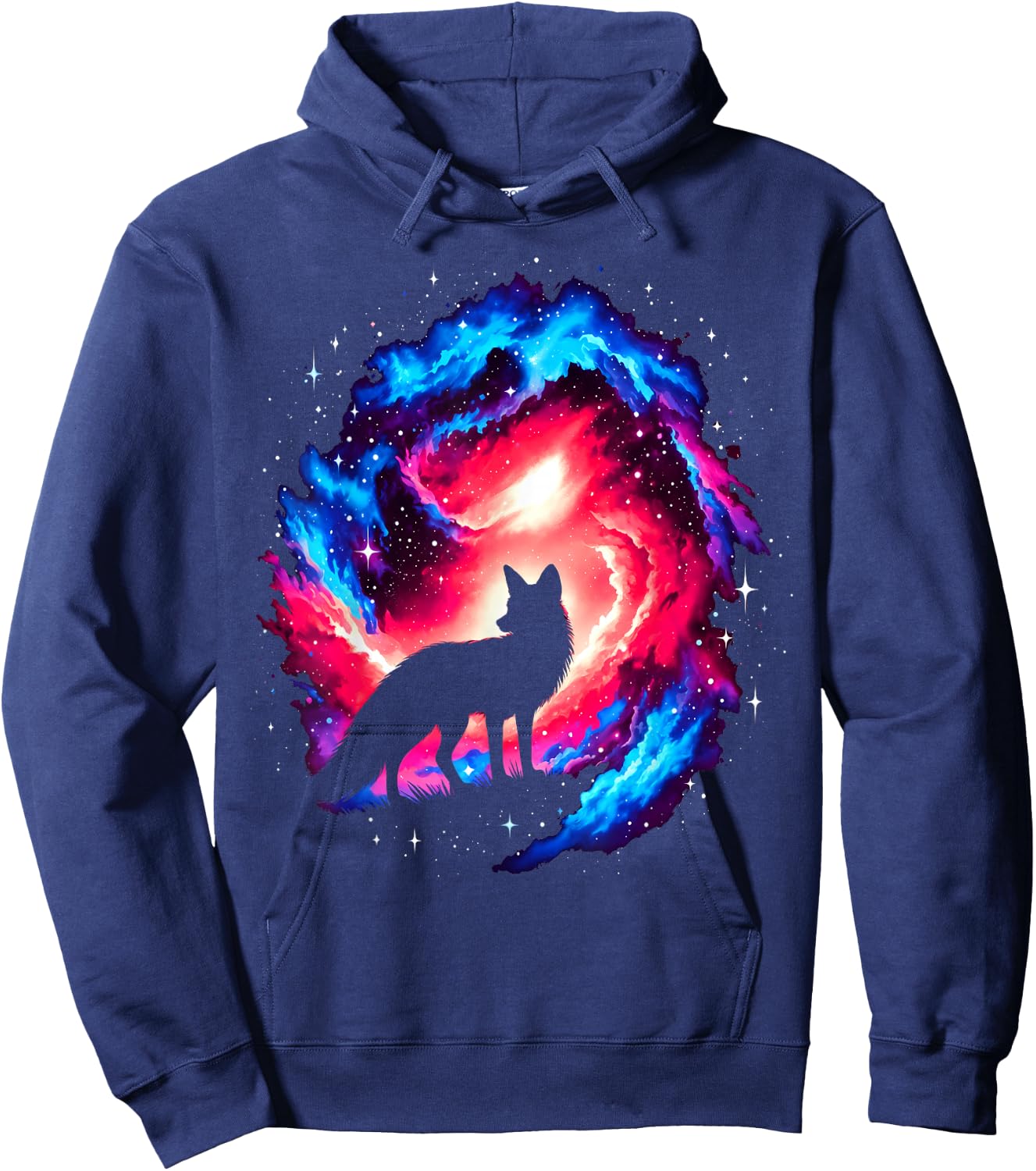 Cool Cosmic Fox Galaxy Graphic Space Art Hoodie - Hoodie | Navy