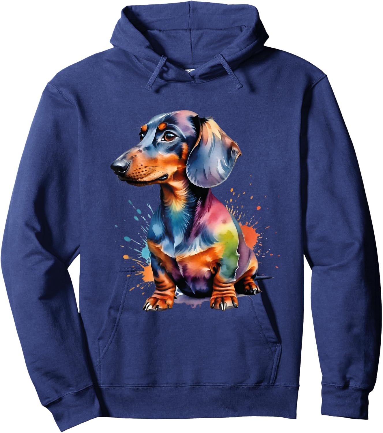 Colorful Wiener & Dachshund Hoodie - Hoodie | Navy