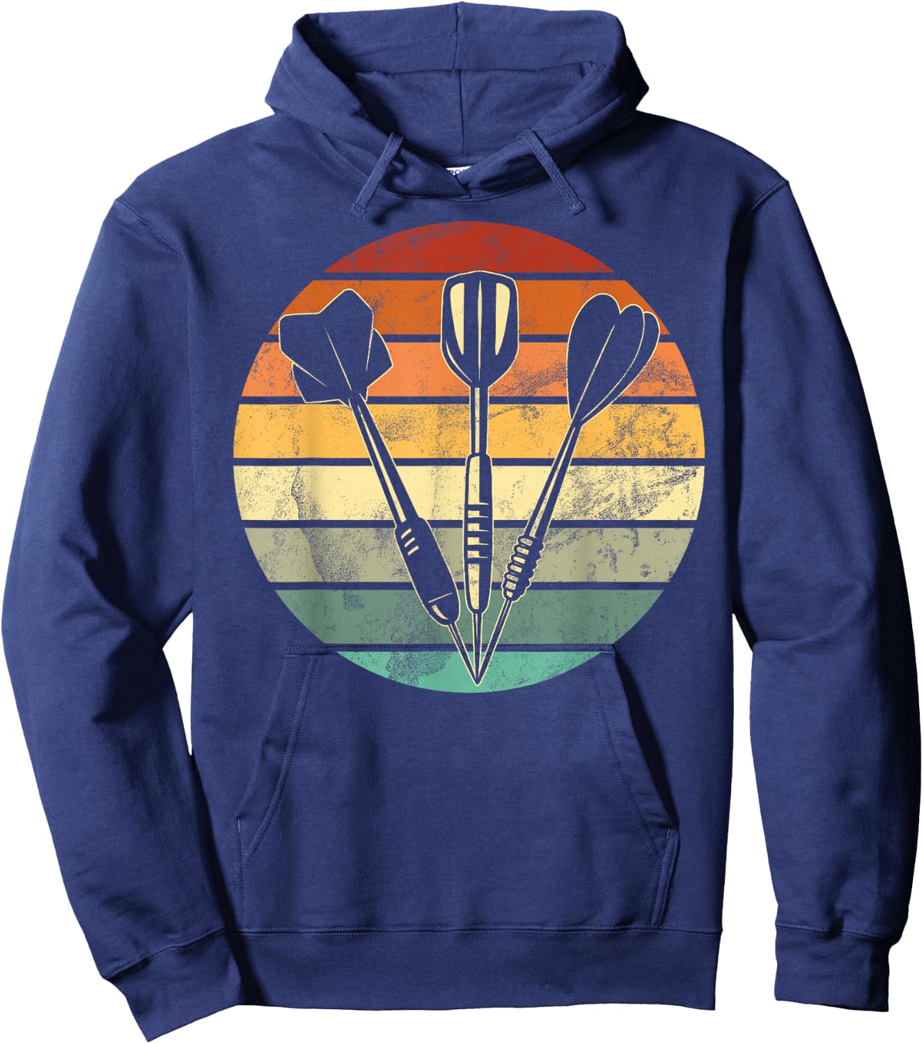Retro Dartboard 180 Men's , black Hoodie - Hoodie | Navy