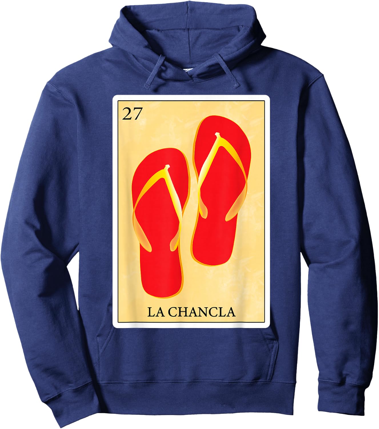 Funny Spanish-Mexican Bingo Gifts - La Chancla Hoodie - Hoodie | Navy