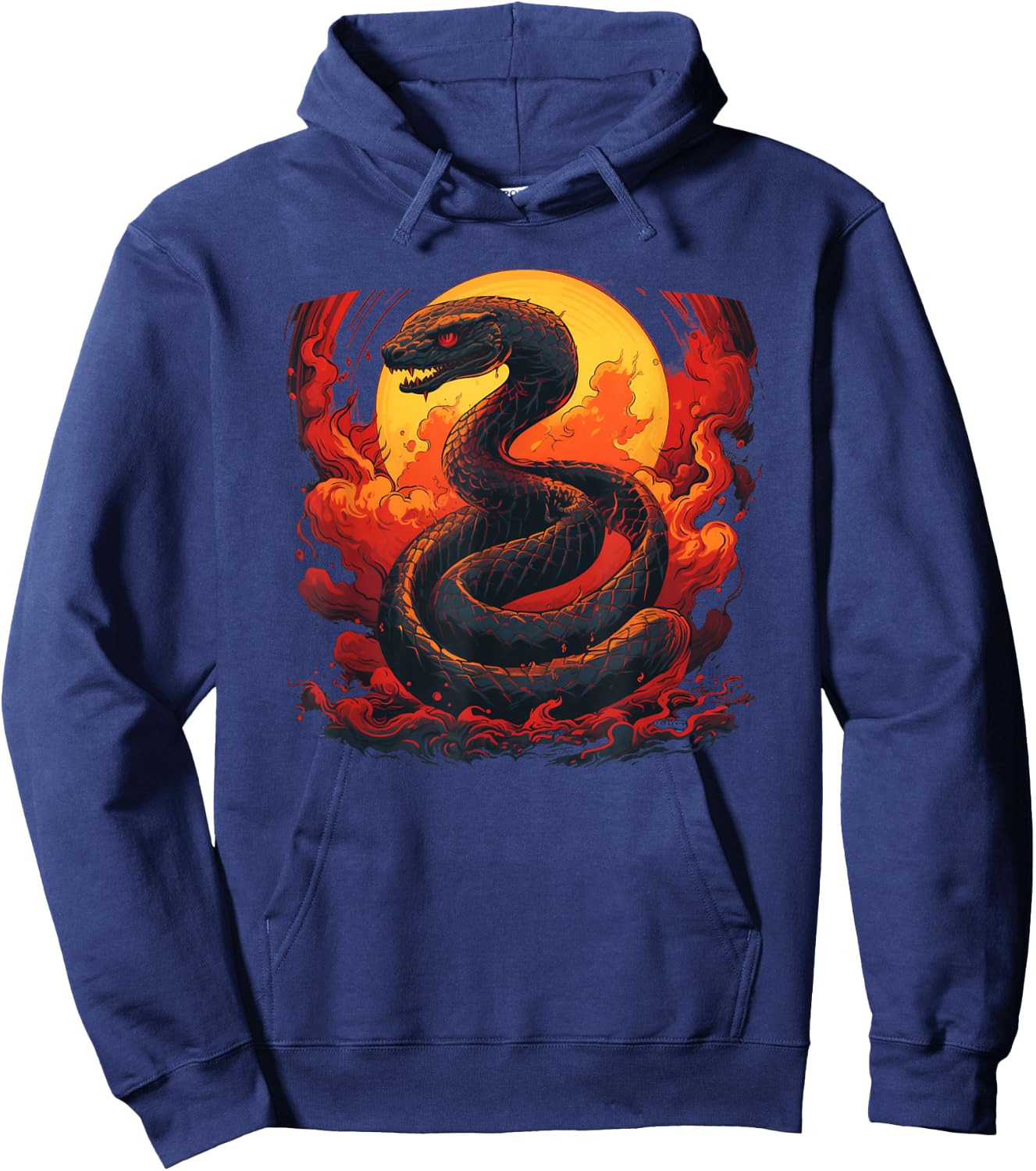 Cool Snake Flames for Reptile and Pets Lovers Hoodie - Hoodie | Navy