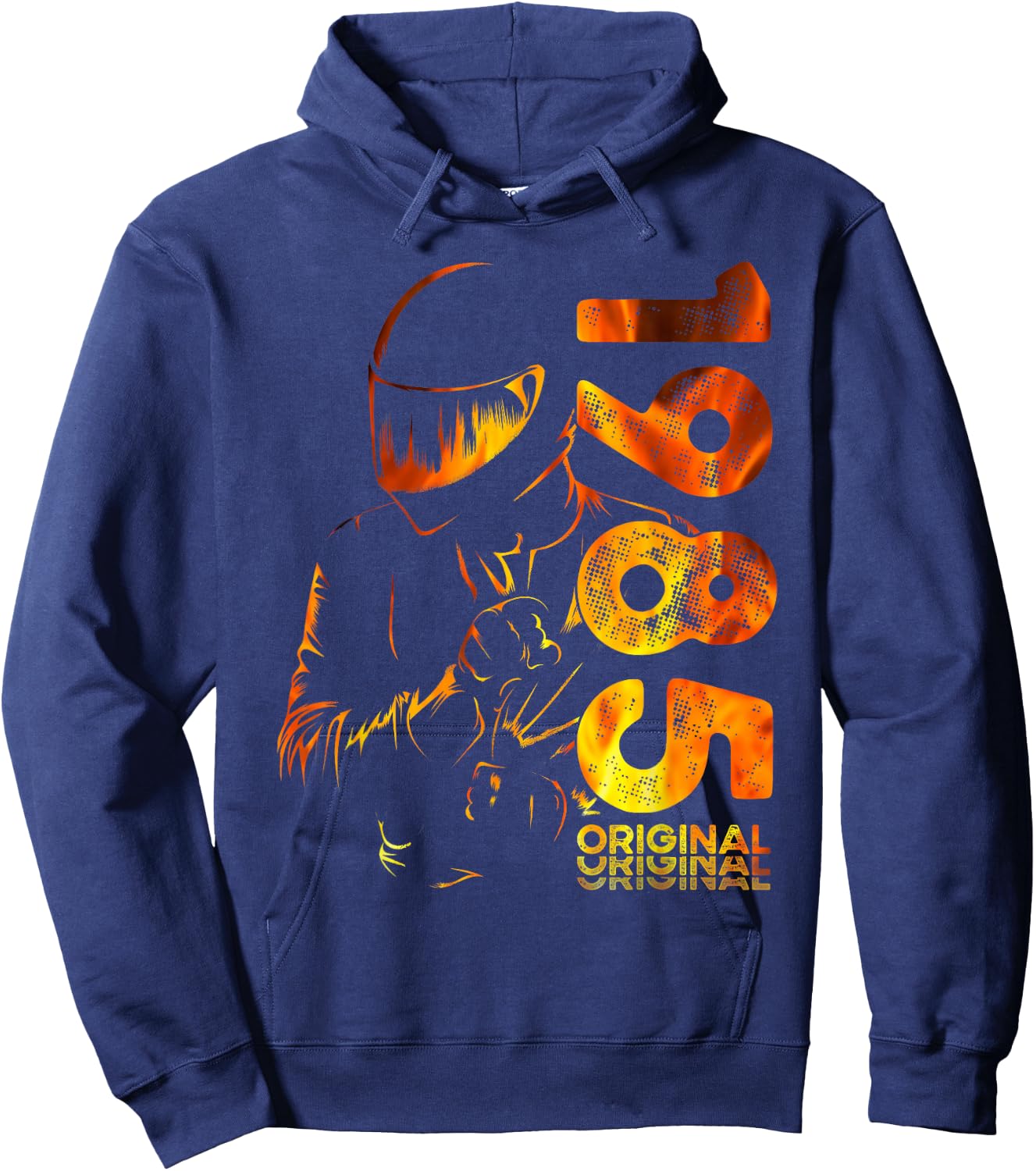 40th Birthday Man Motorcycle Biker Biker 1985 Hoodie - Hoodie | Navy