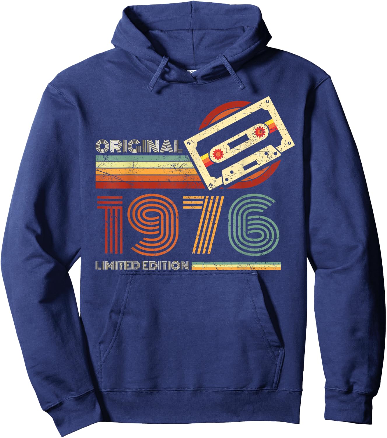 Vintage 1976 Retro Birthday Shirt 50th Birthday Hoodie - Hoodie | Navy