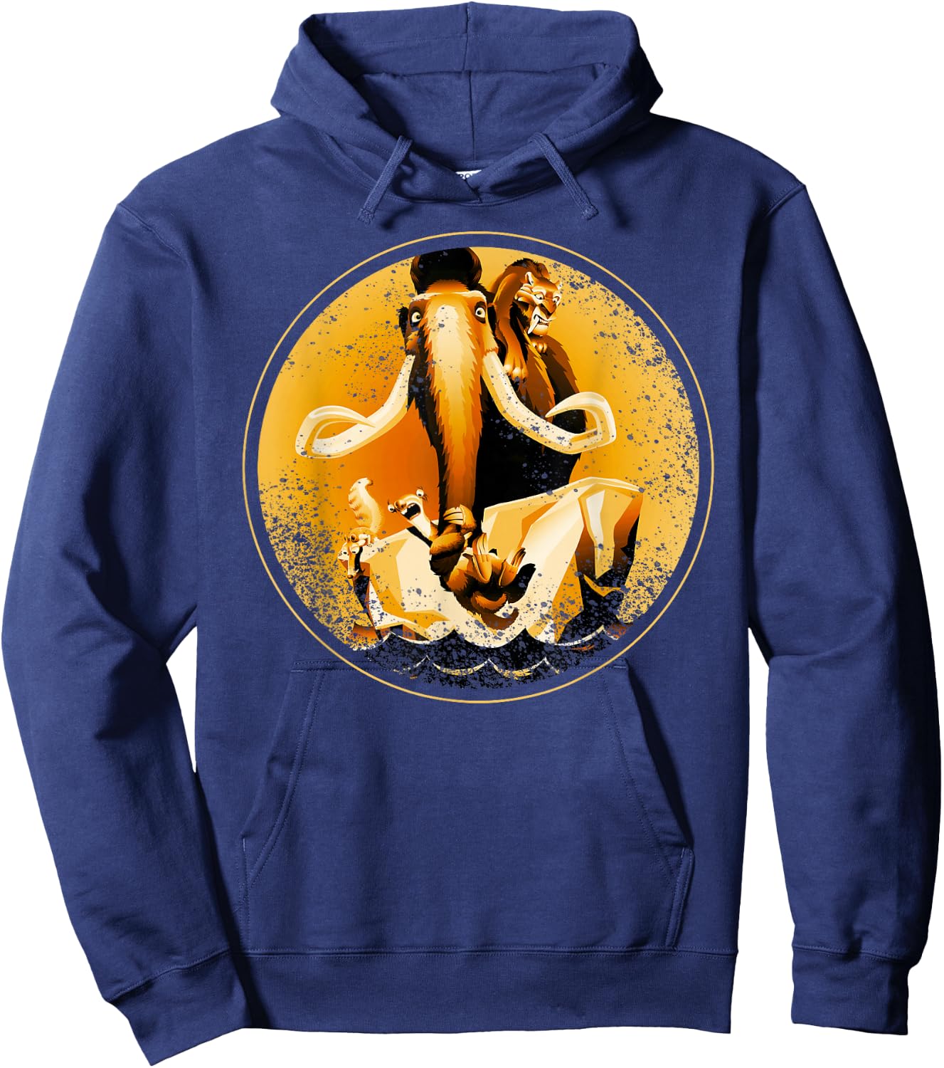 Ice Age Manfred Diego Sid and Scrat Sepia Hoodie - Hoodie | Navy