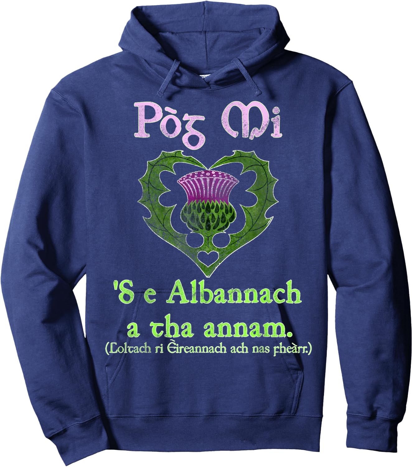 Funny Gaelic Scottish St. Patrick's Day Hoodie - Hoodie | Navy