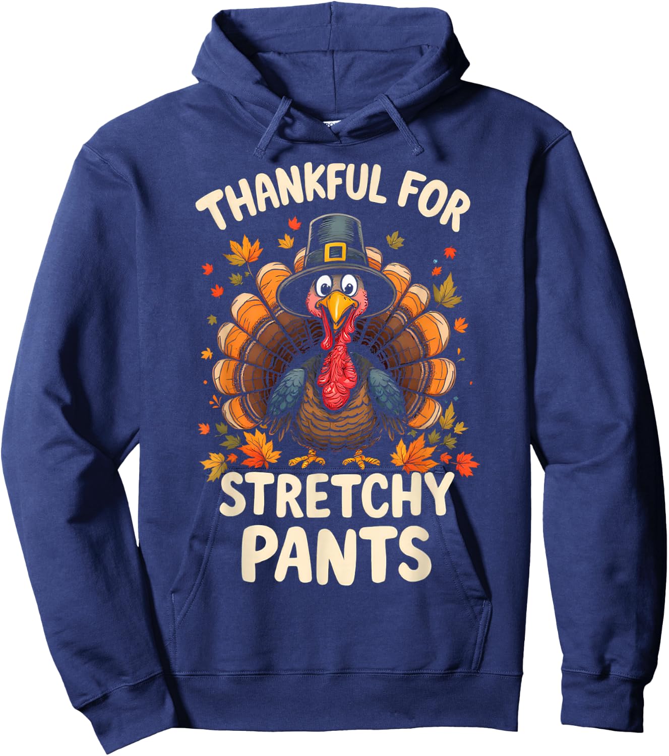 Funny Turkey Joke Thanksgiving Hoodie - Hoodie | Navy