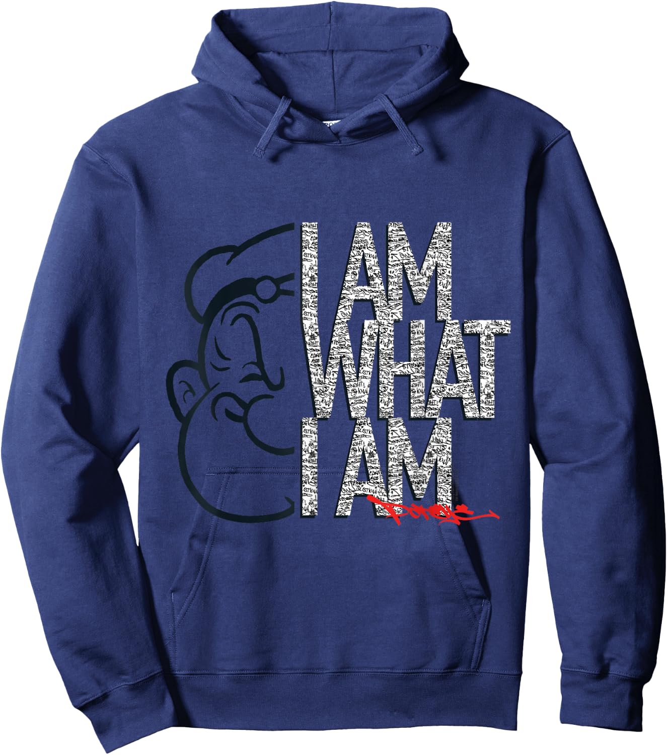 Officially Licensed Popeye , gray Hoodie - Hoodie | Navy