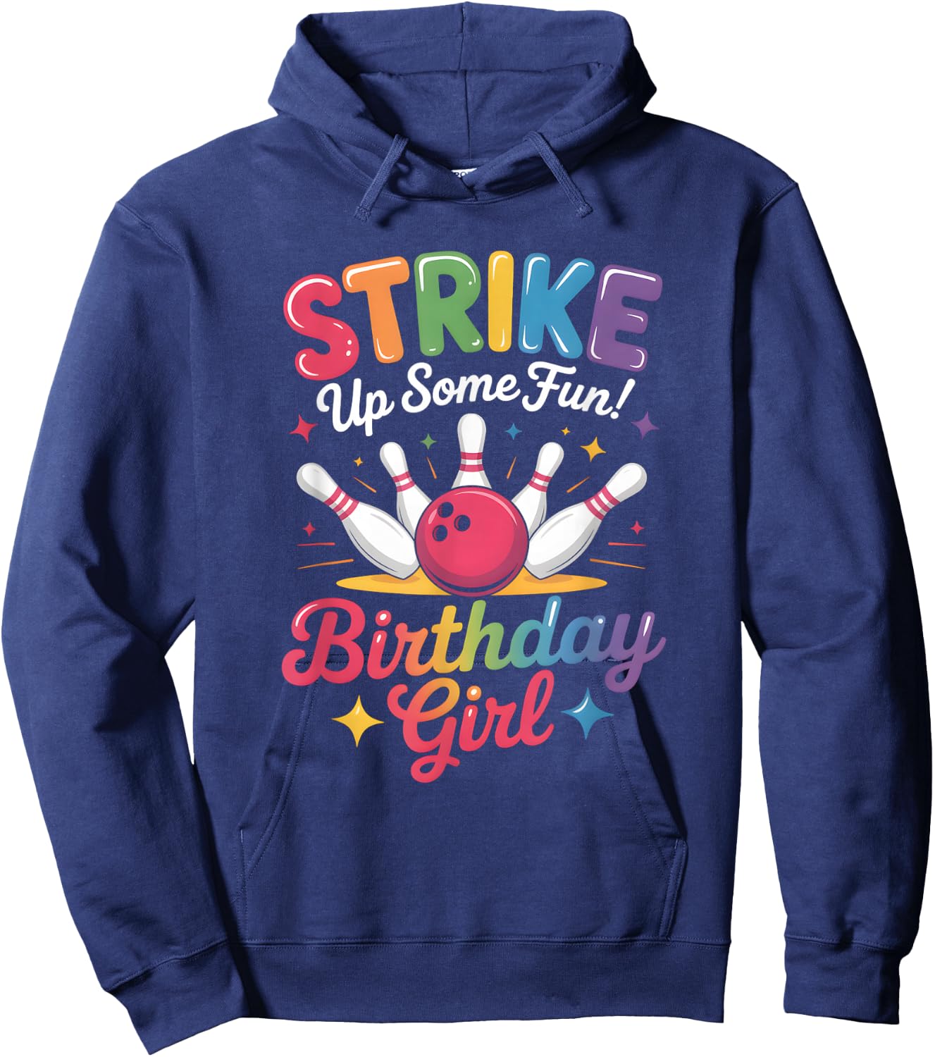 Bowling Party Strike Squad Retro Vibes Hoodie - Hoodie | Navy
