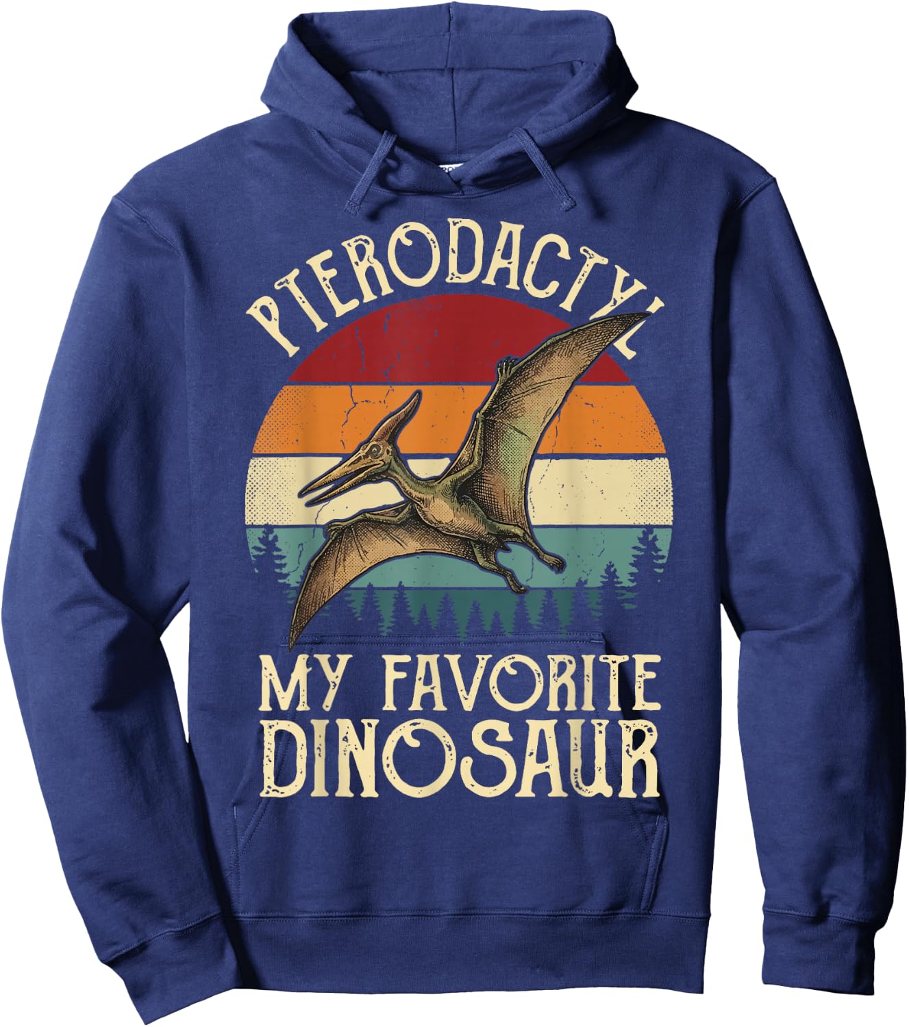 Pterodactyl My Favorite Dinosaur Hoodie - Hoodie | Navy