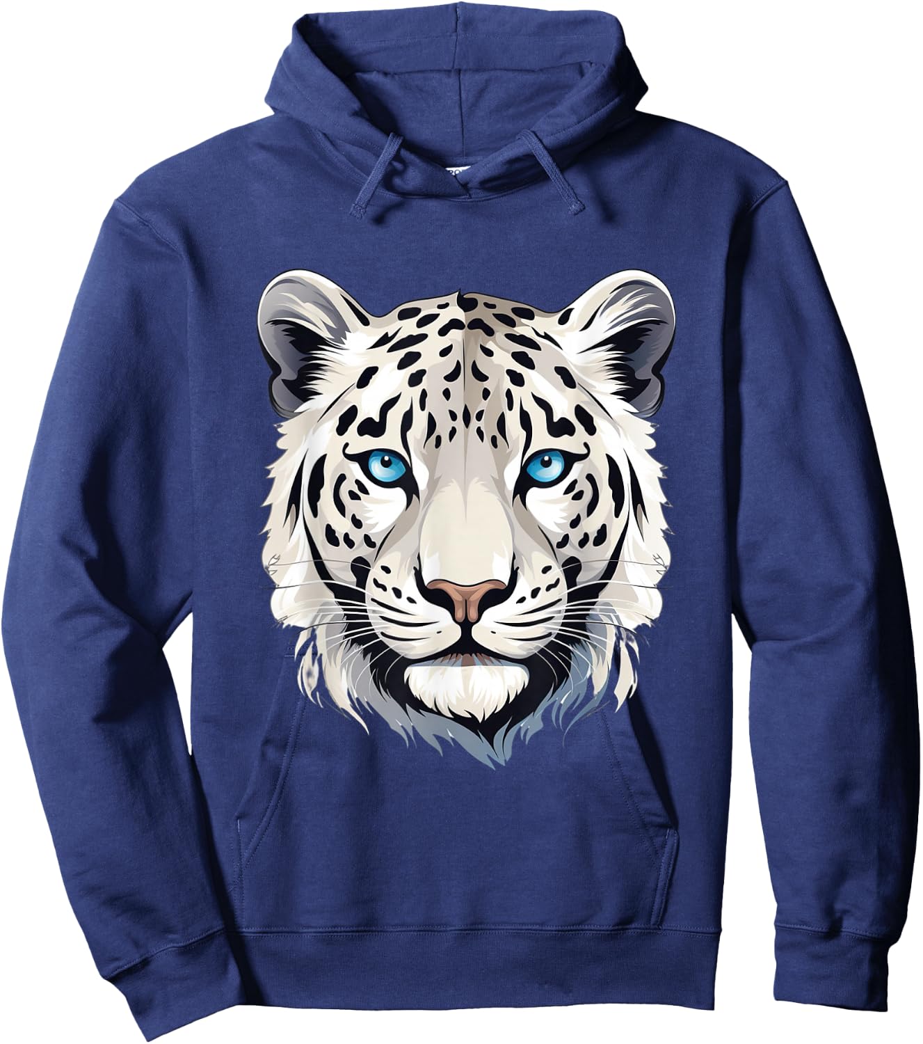 Snow Leopard Leopard Hoodie - Hoodie | Navy
