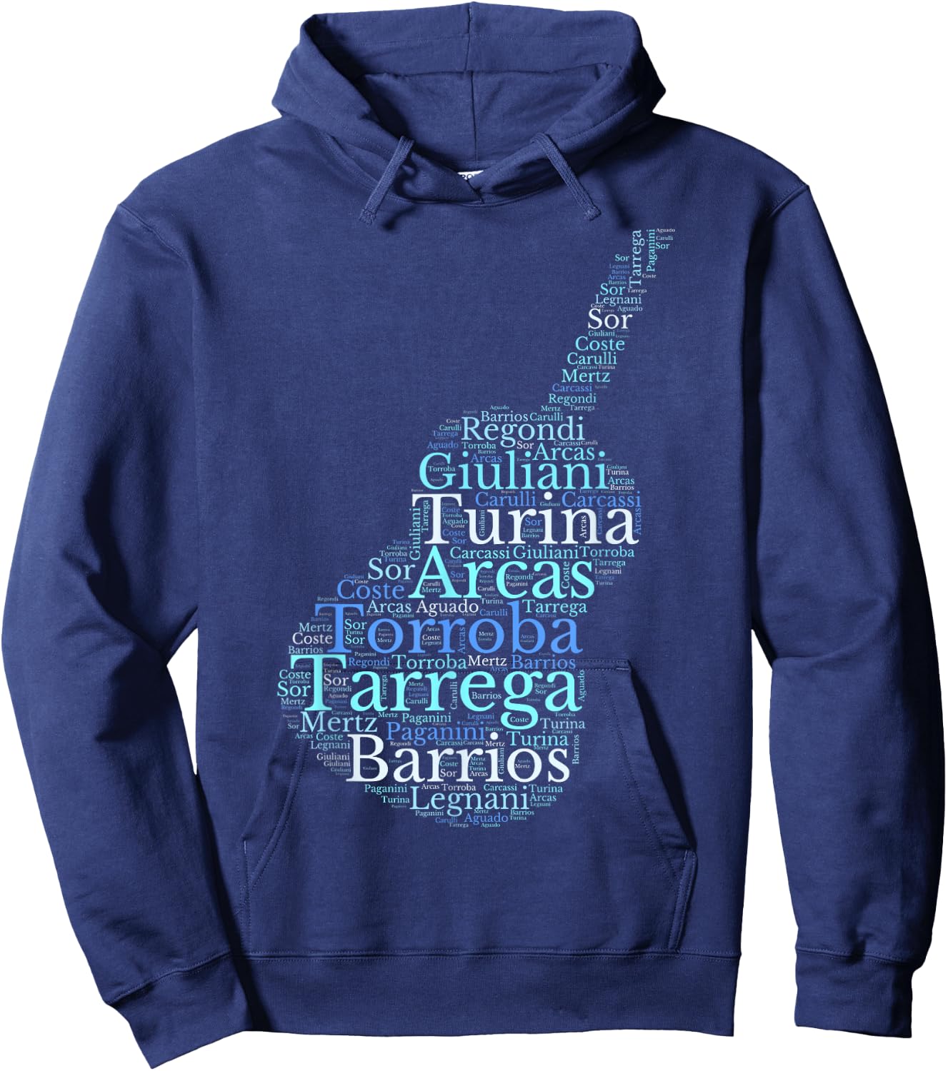 Classical Guitar - Spanish Guitar , Black, S Hoodie - Hoodie | Navy