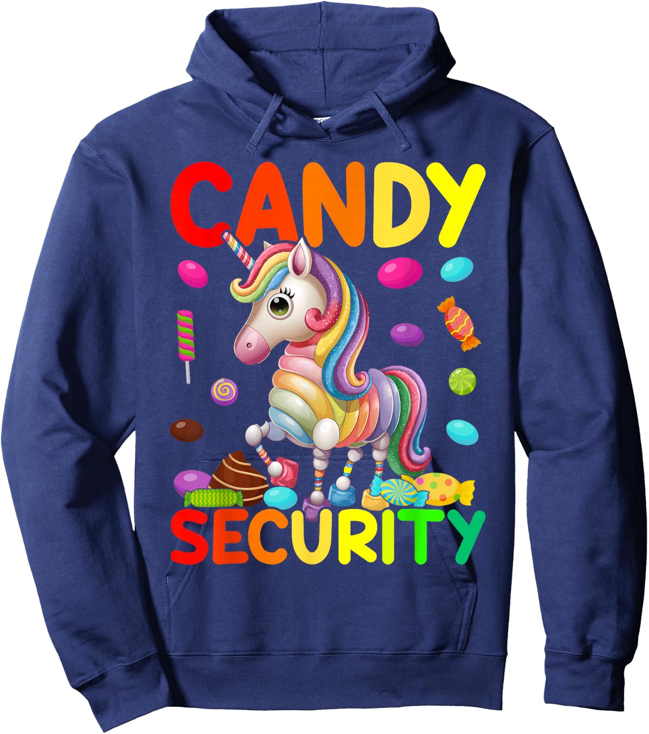 Candy Land Costumes Candy Land Candy Security Hoodie - Hoodie | Navy
