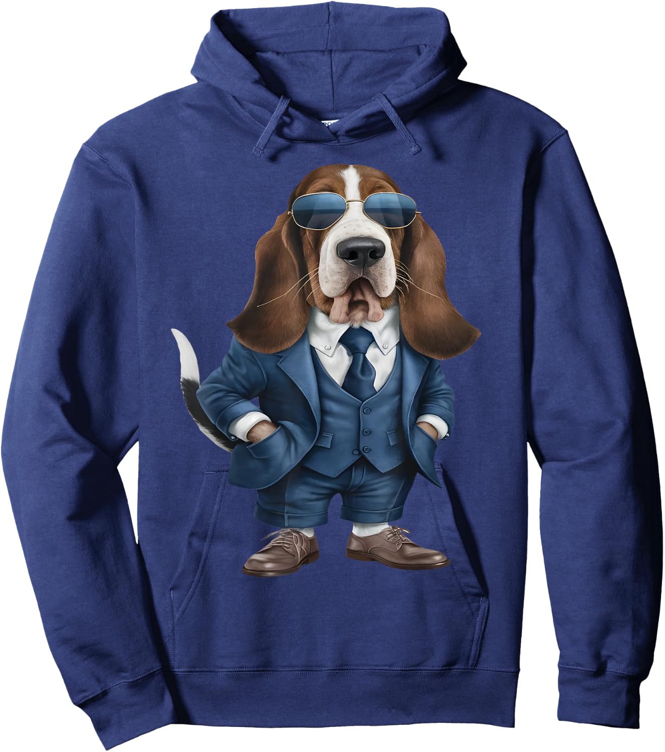 Men Woman Basset Hound Suit Basset Hound Hoodie - Hoodie | Navy