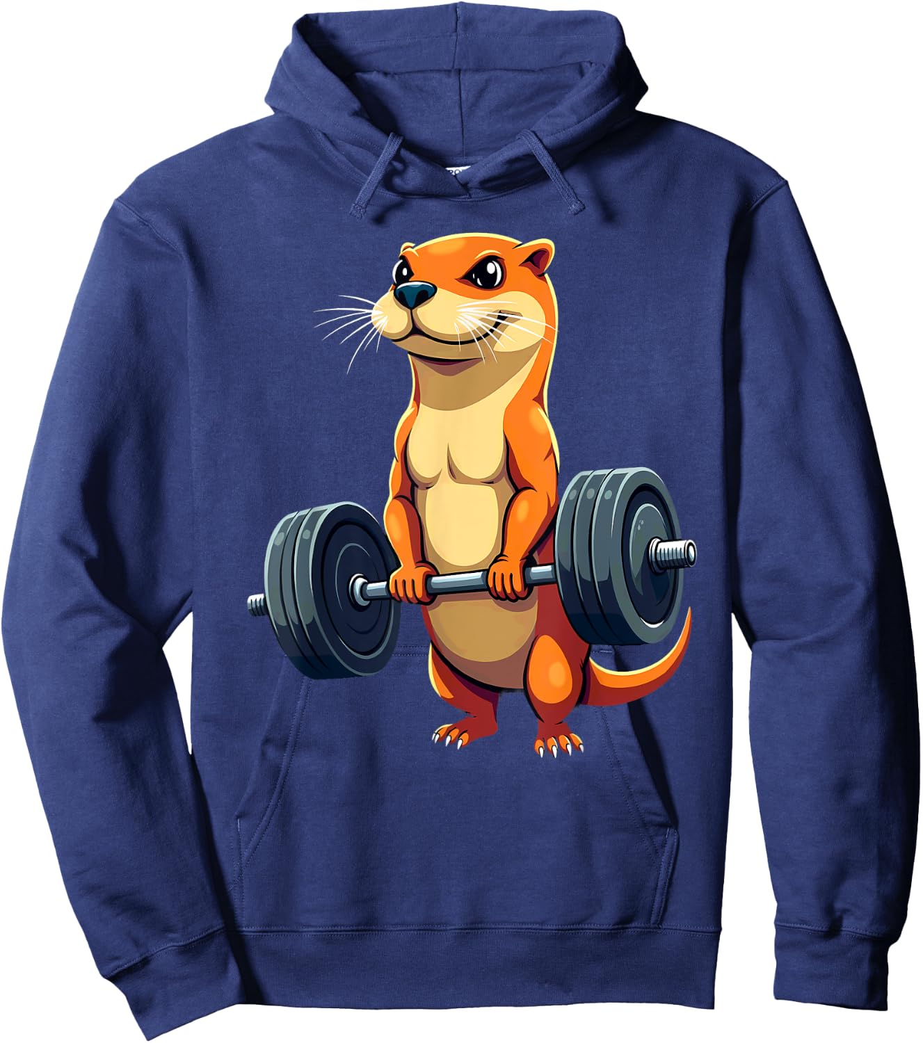 Workout Gym Otter Deadlift Weightlifting Hoodie - Hoodie | Navy