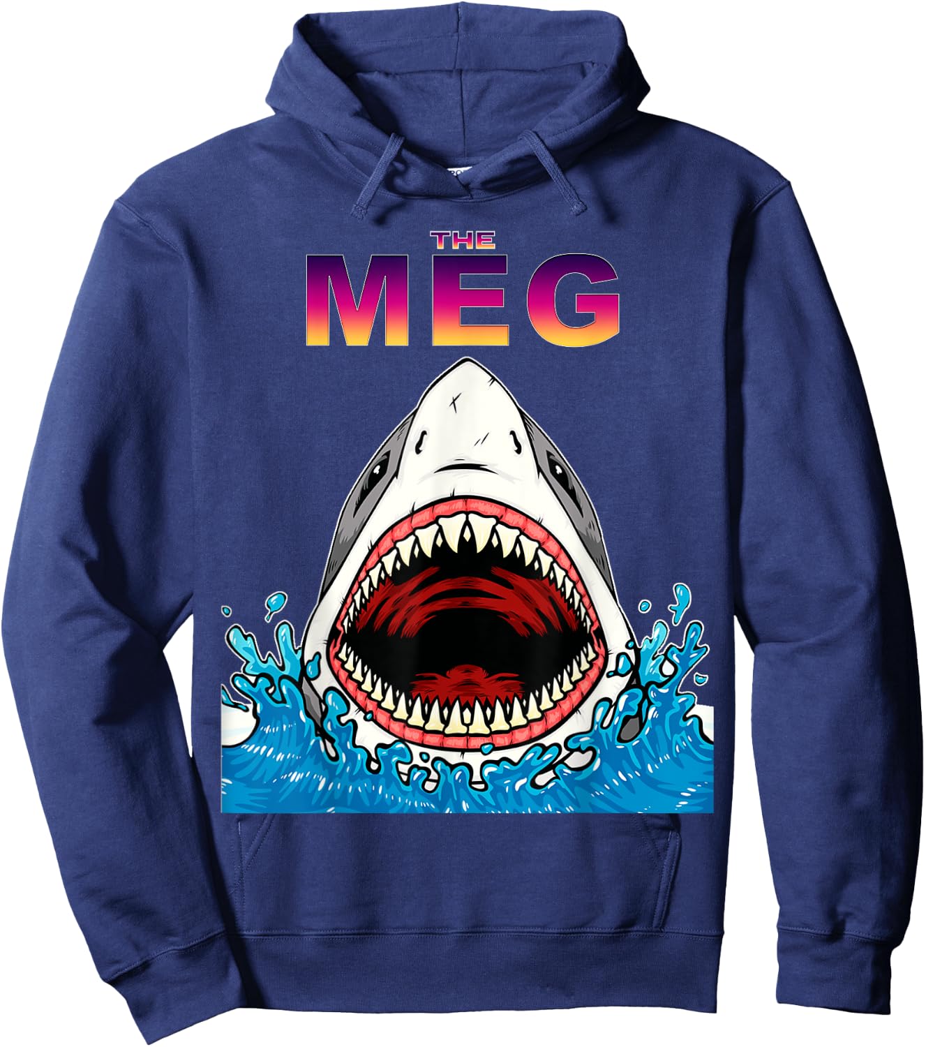 Meg, Shark, | love Shark Gift 2021 Hoodie - Hoodie | Navy
