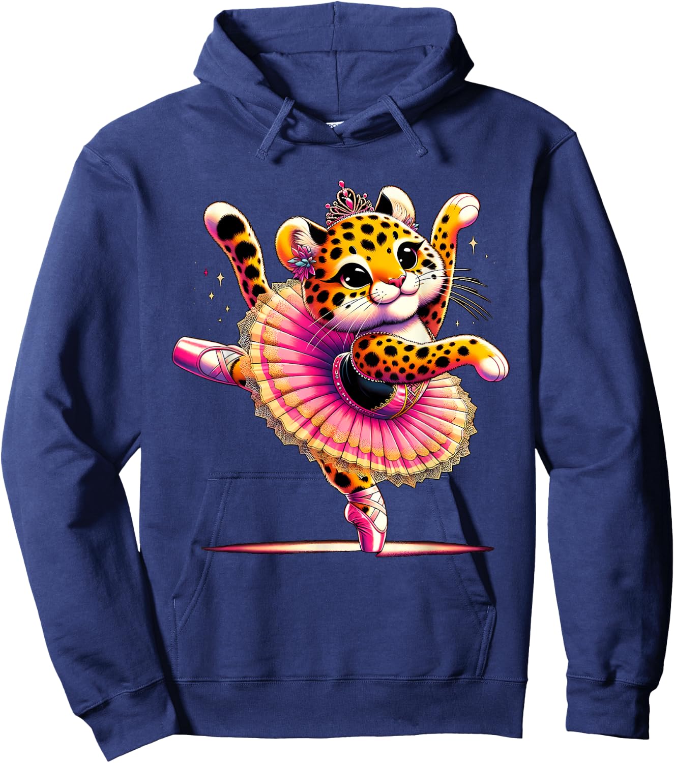 Ballerina Leopard Dancing Hoodie - Hoodie | Navy