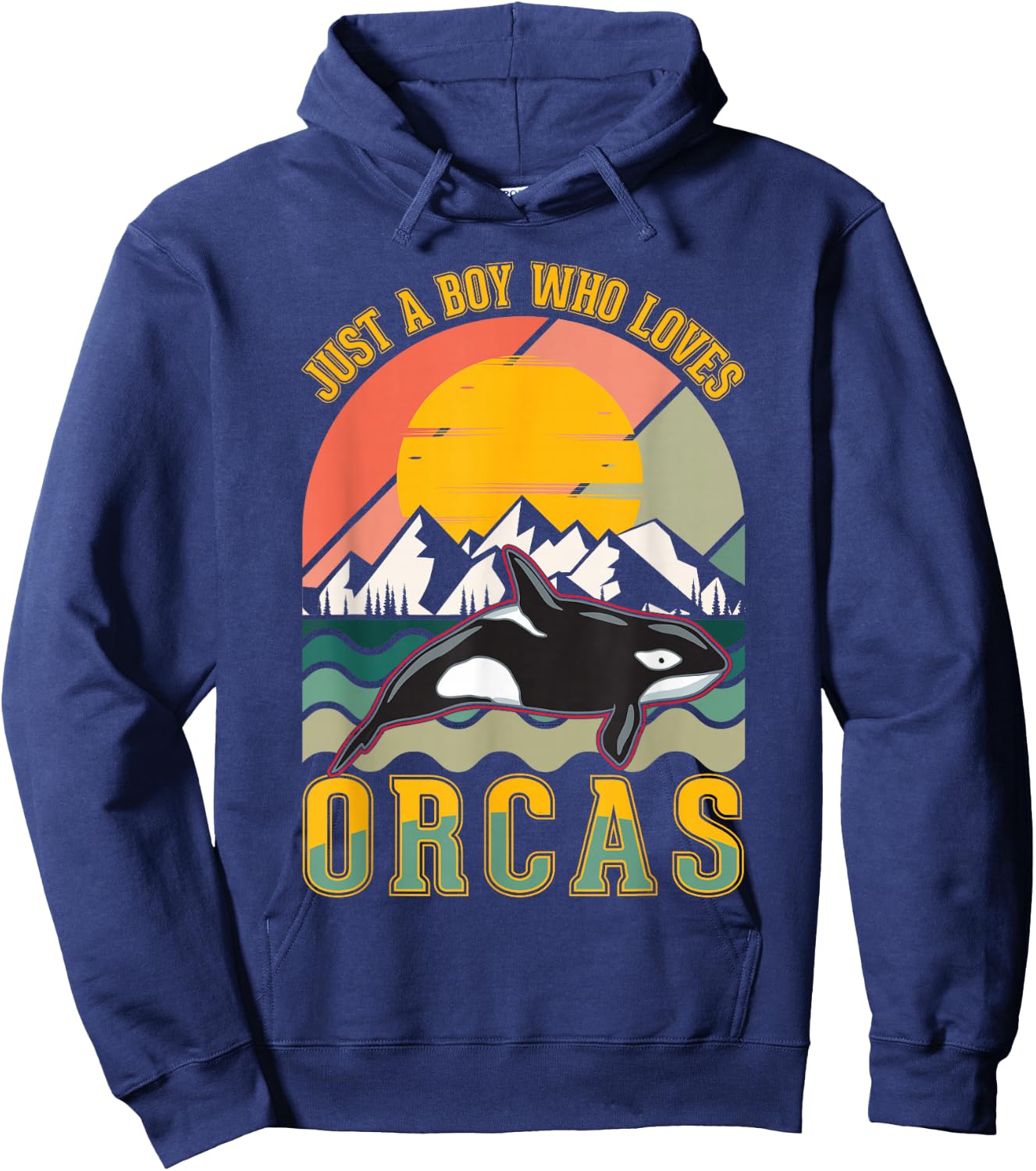Just a Boy who Loves Orcas Hoodie - Hoodie | Navy