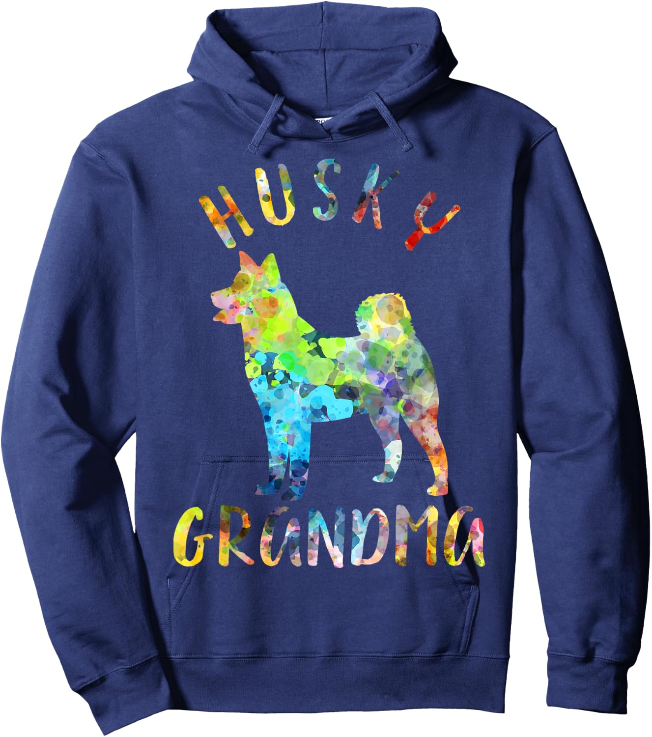 Husky Grandma Funny Siberian Husky Owner Hoodie - Hoodie | Navy