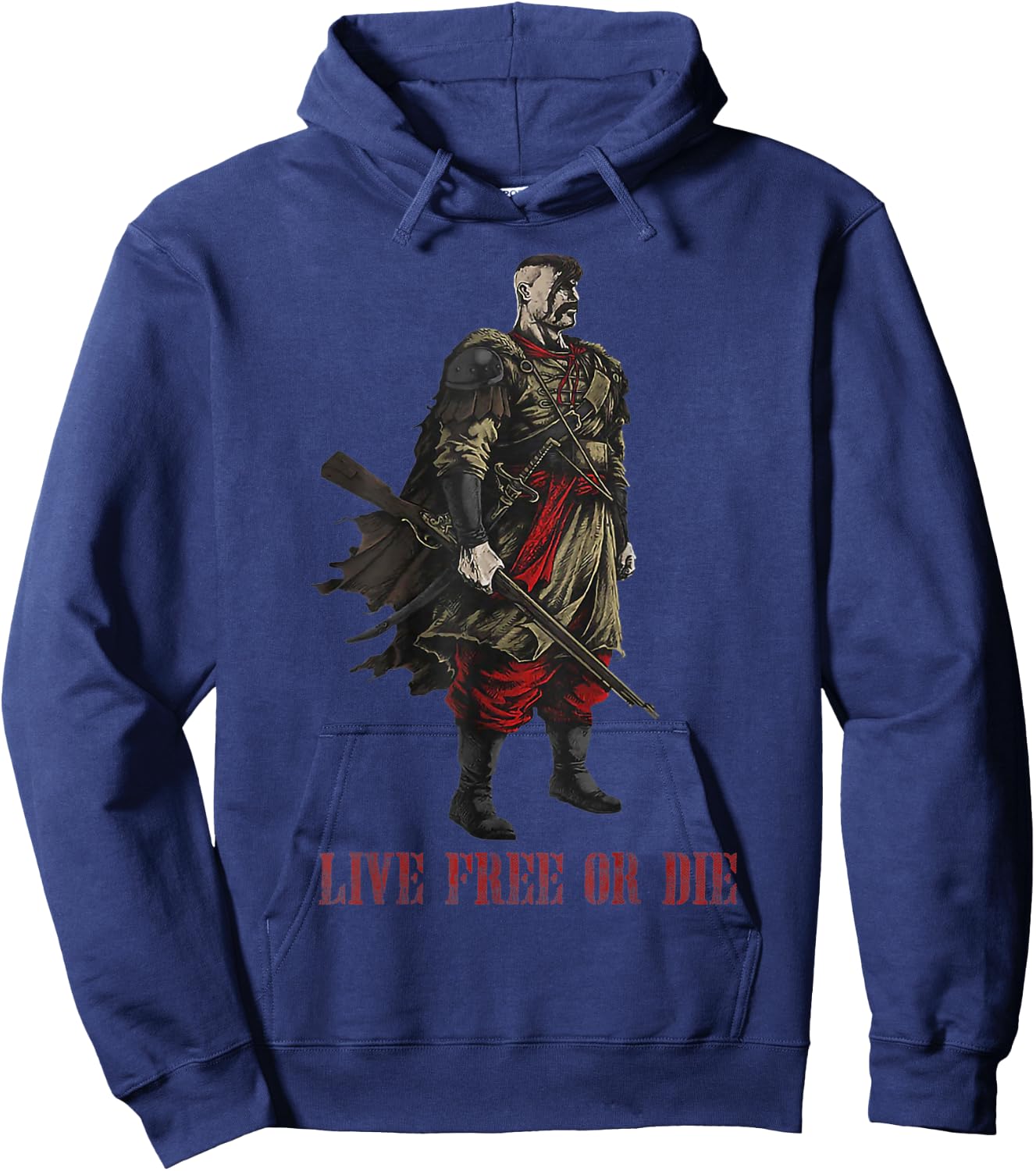 Live Free or Die_cossack Warrior Hoodie - Hoodie | Navy