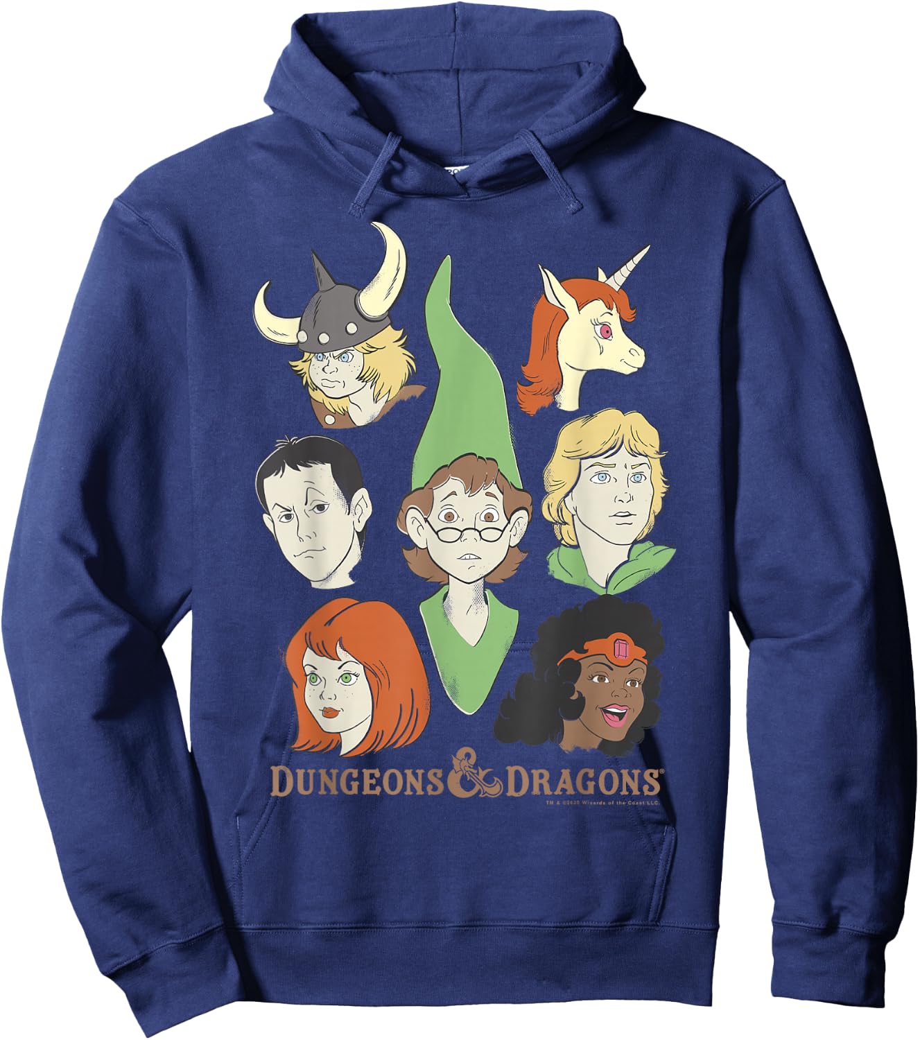 Dungeons & Dragons Cartoon Group Shot Hoodie - Hoodie | Navy