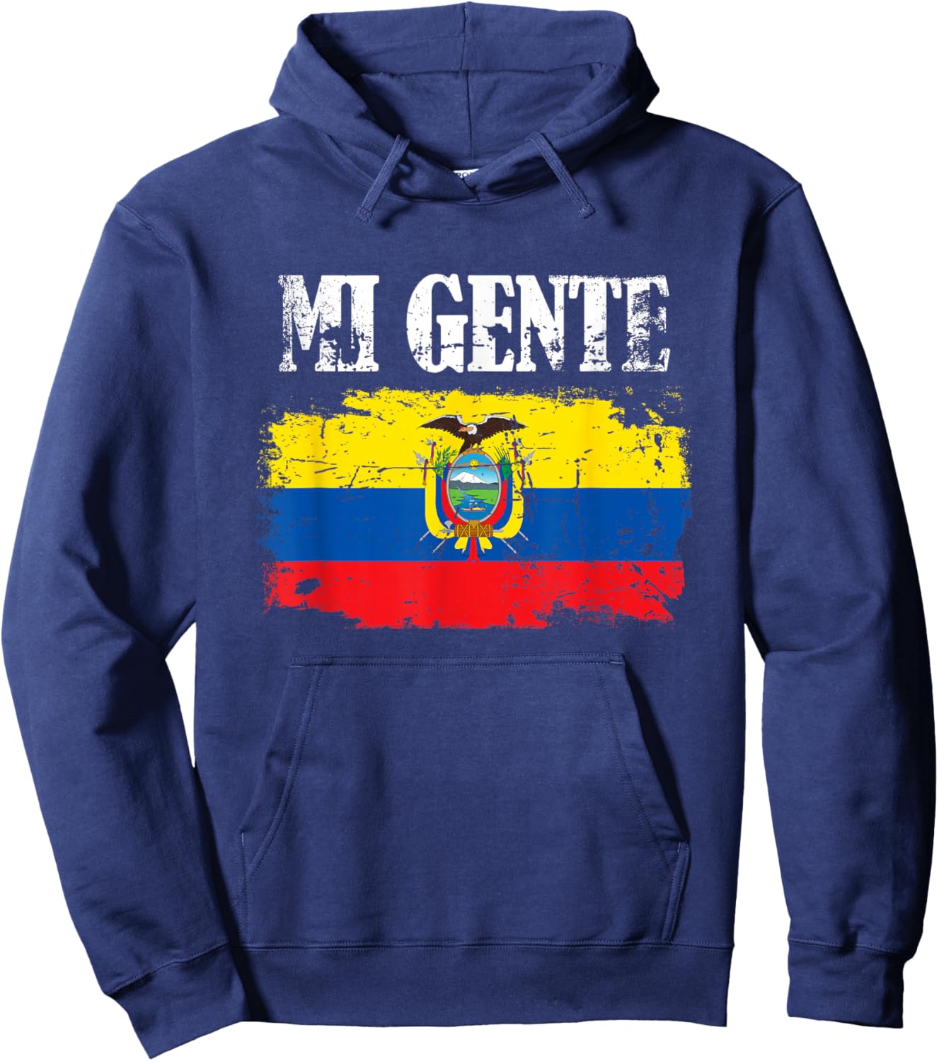 Mi Gente (My People) Ecuador Pride Hoodie - Hoodie | Navy