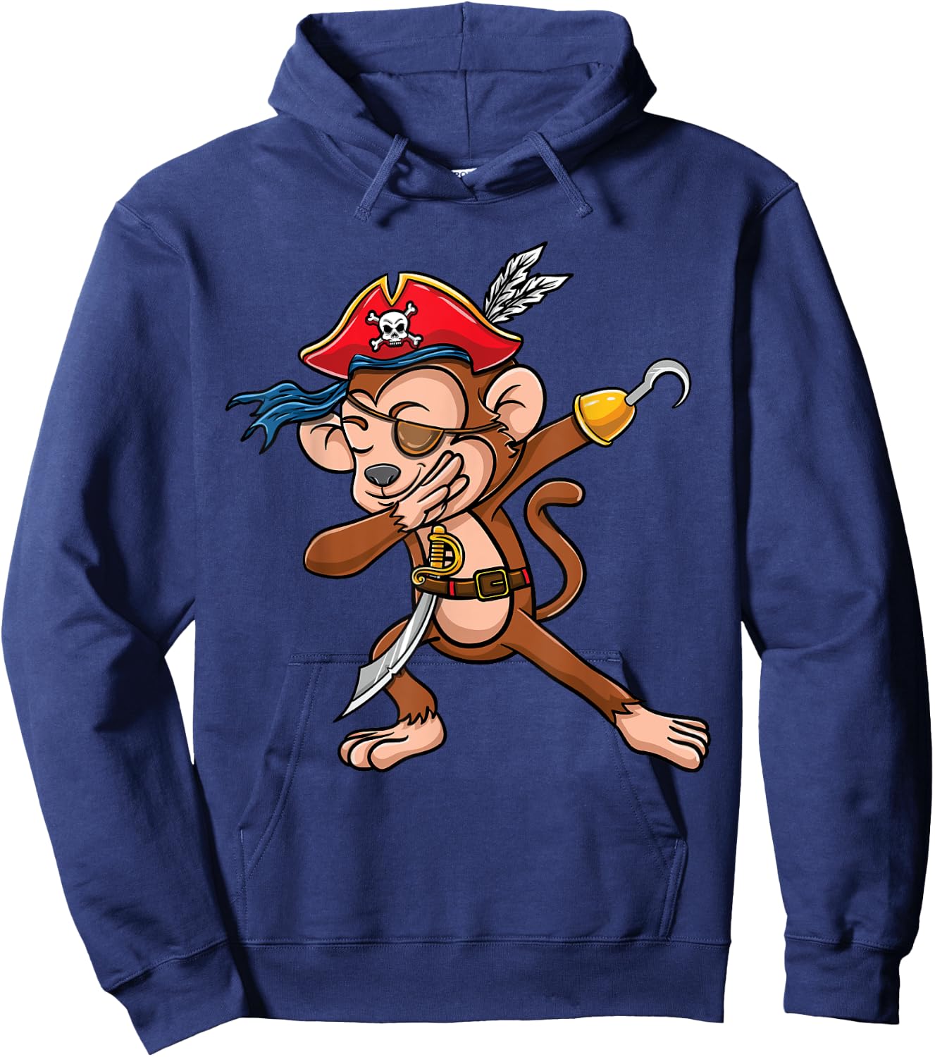 Dabbing Pirate Monkey Halloween Hoodie - Hoodie | Navy