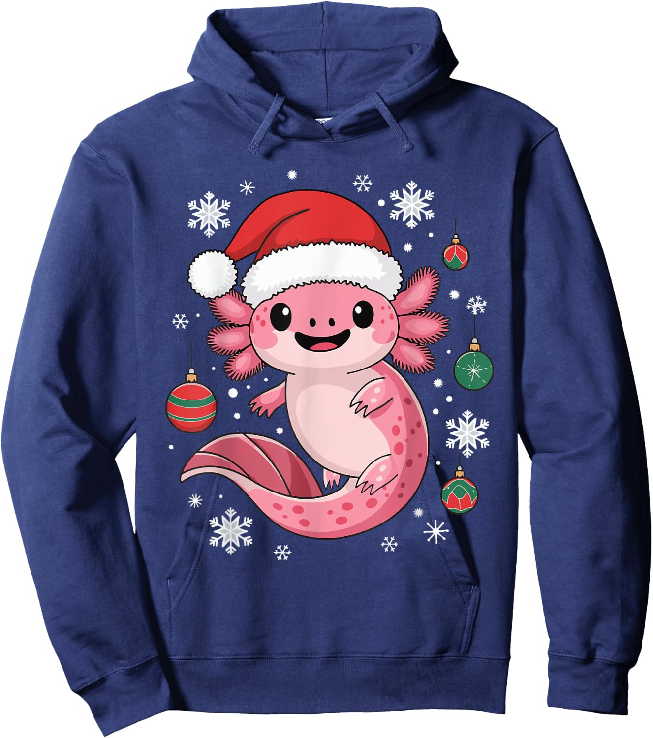 Axolotl Christmas Hoodie - Hoodie | Navy